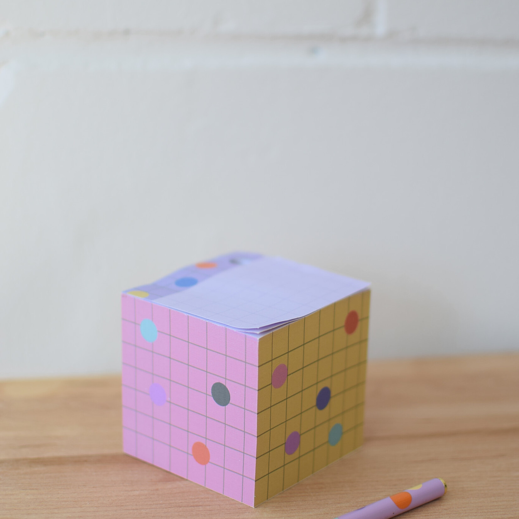 Bloc-notes cube et stylo