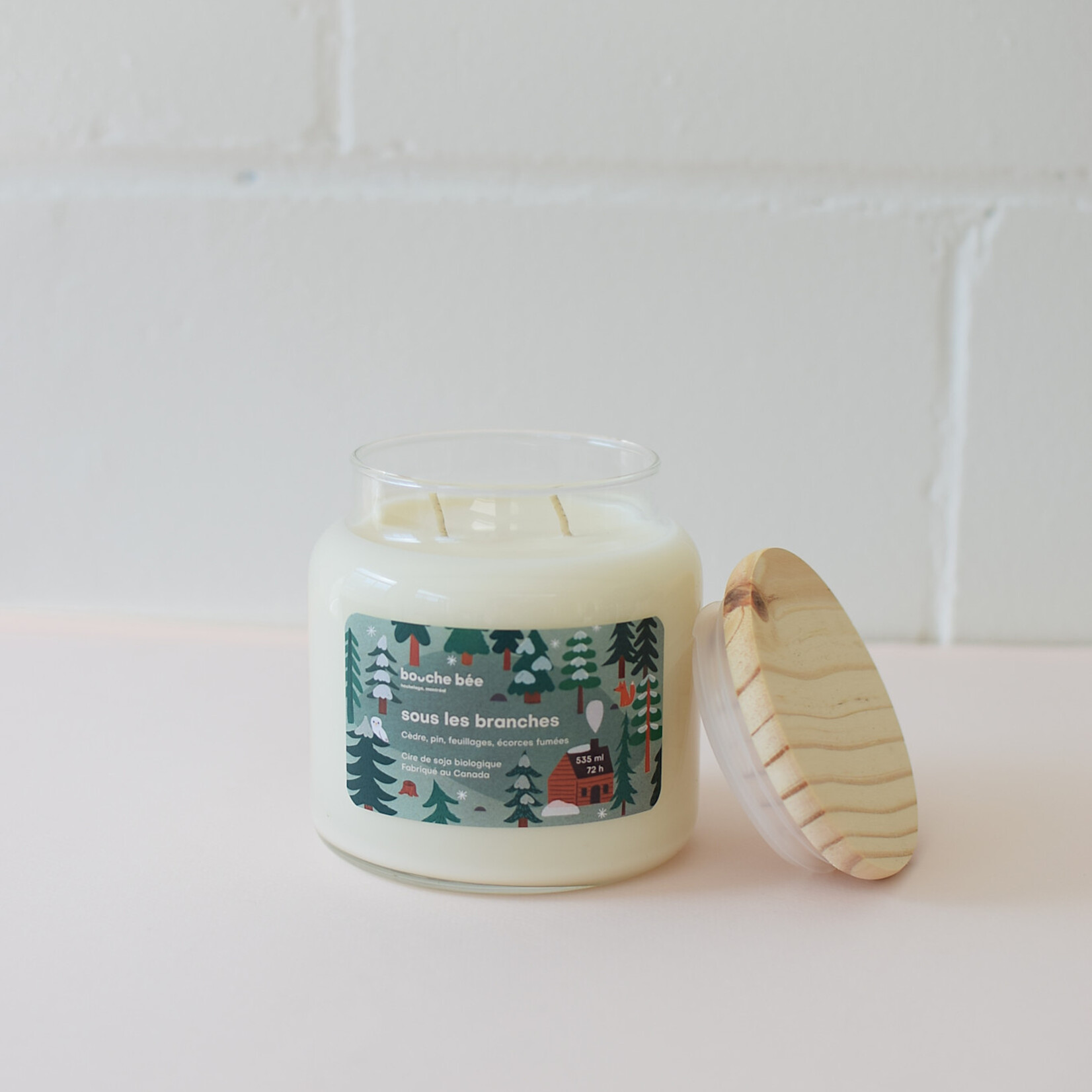 Under the branches candle