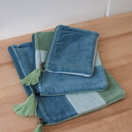 Velvet Tassel Aqua pouch