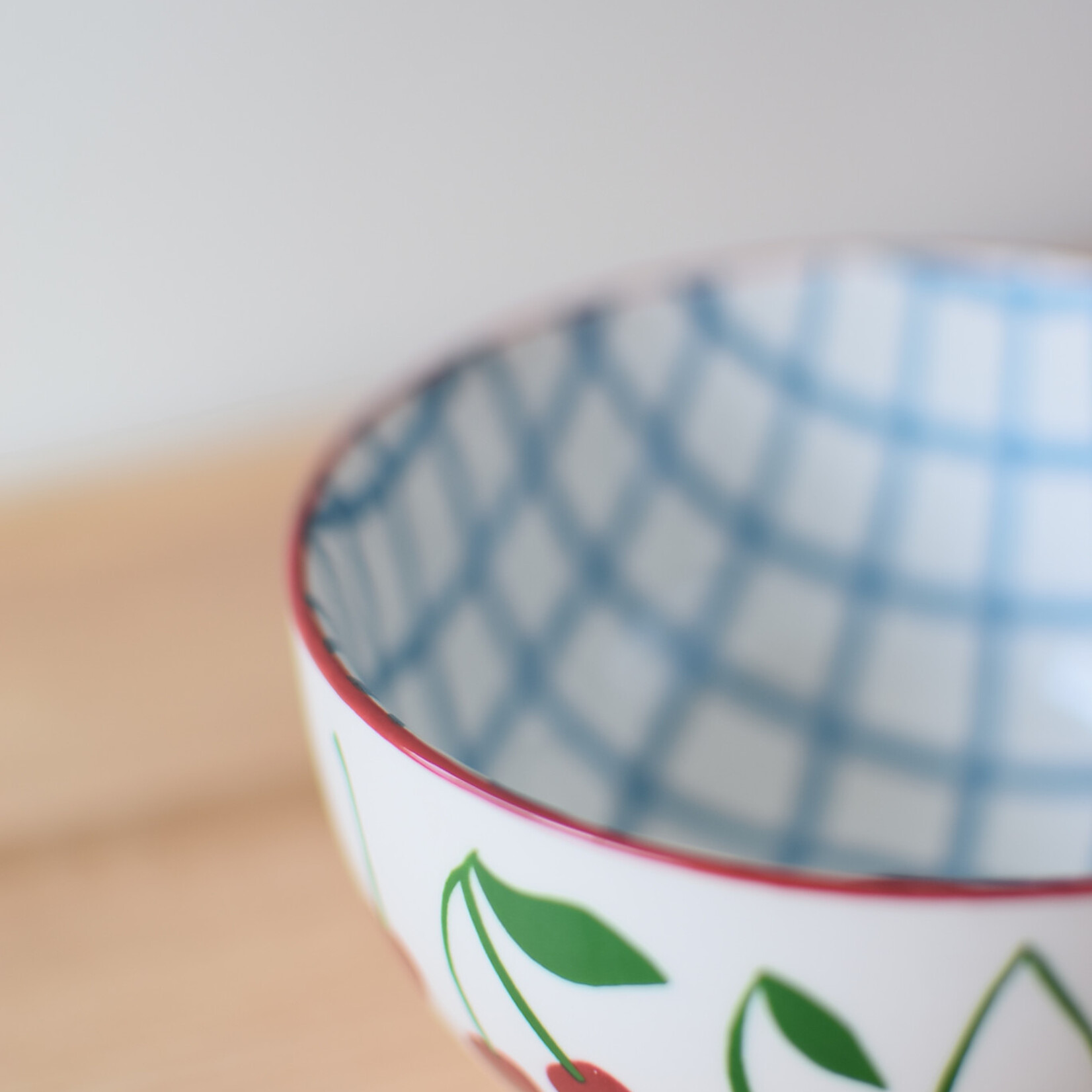 Cherry checkered bowl