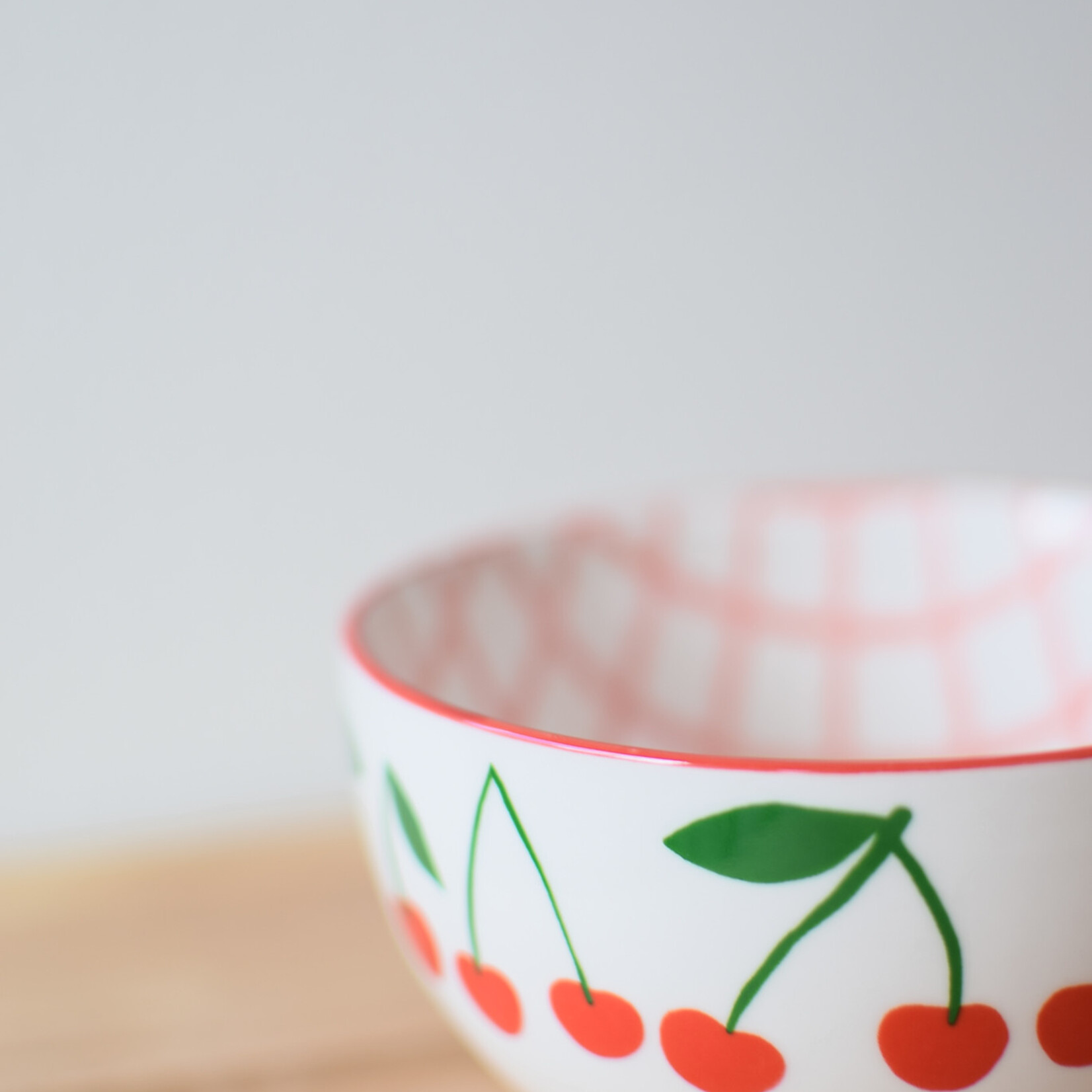 Cherry checkered bowl
