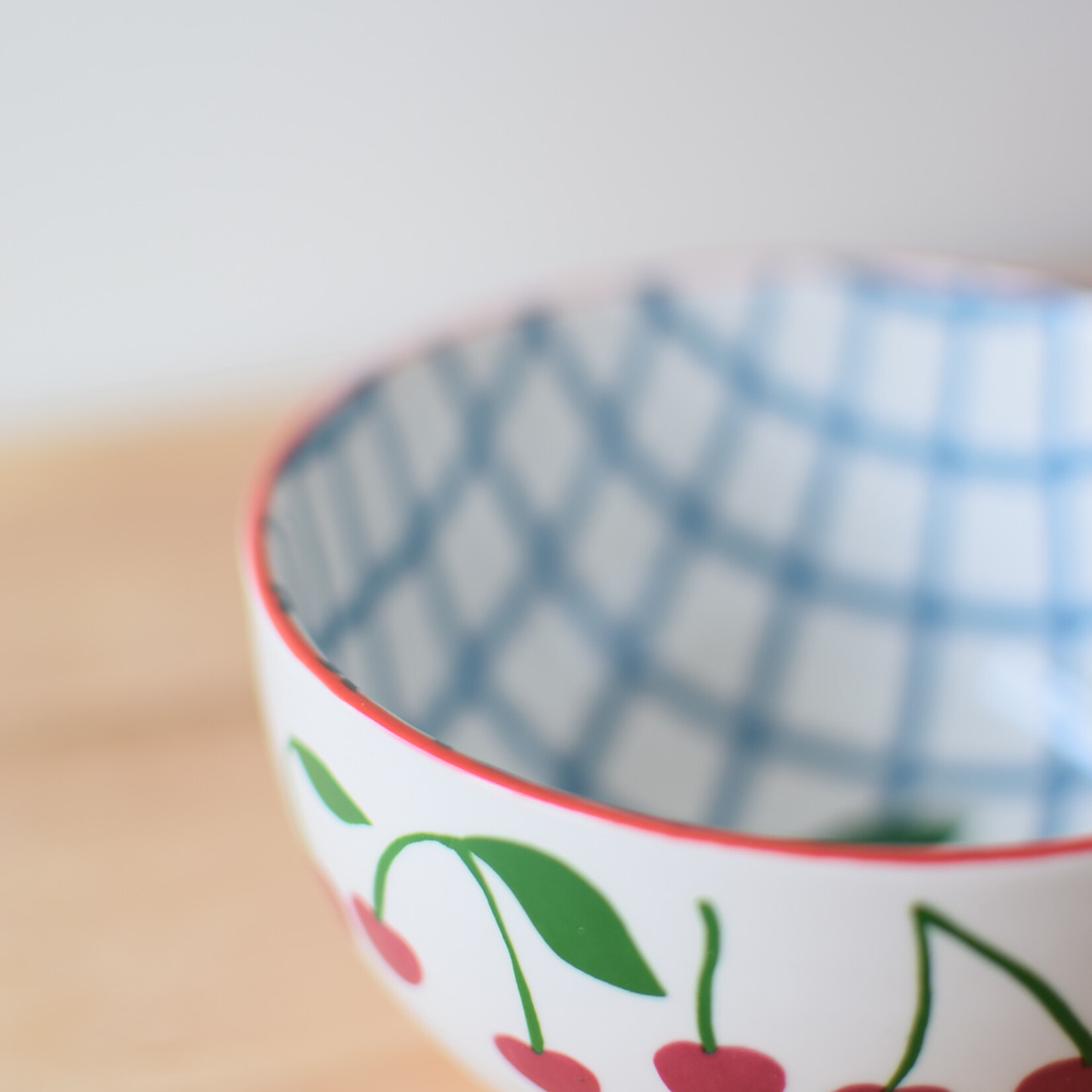 Cherry checkered bowl