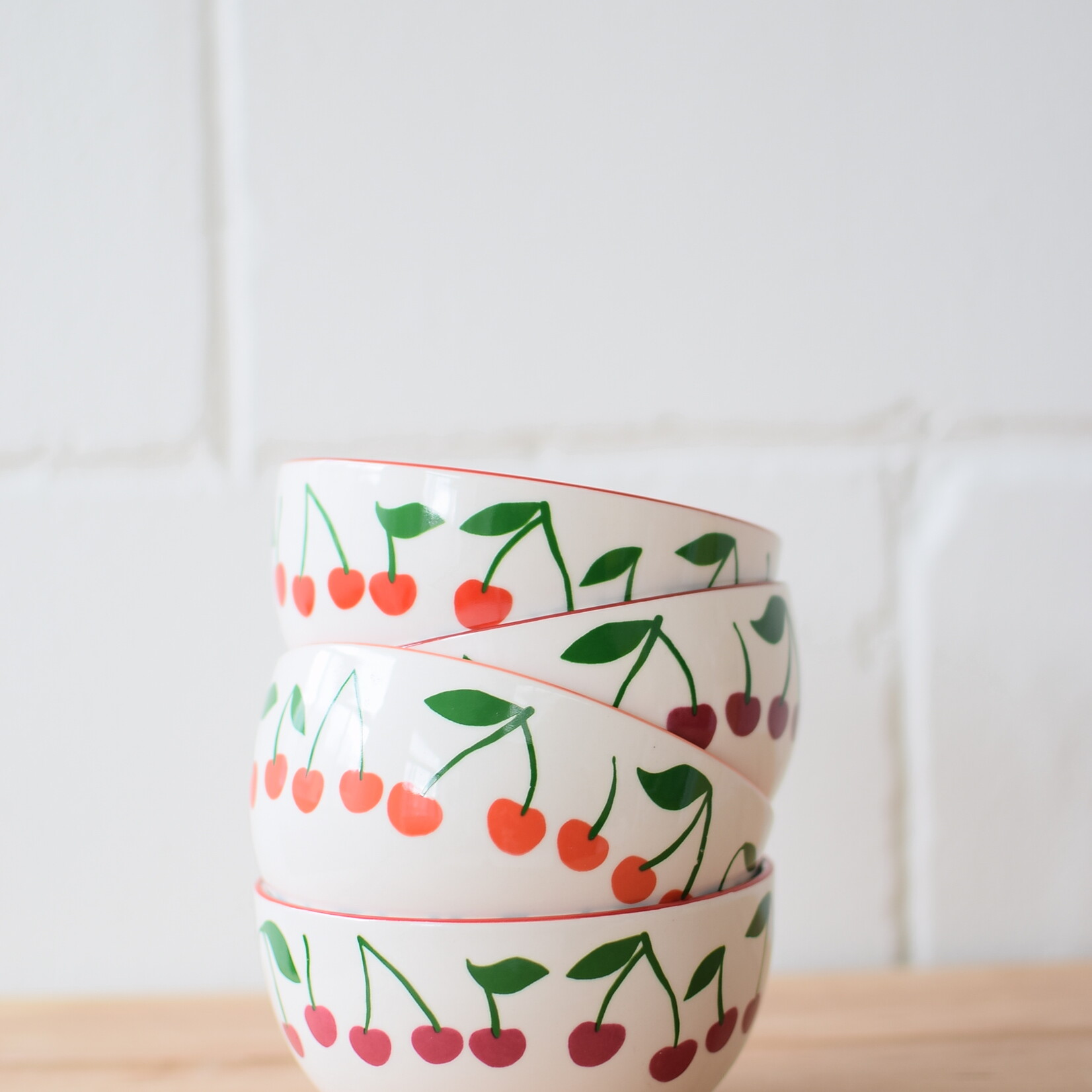 Cherry checkered bowl