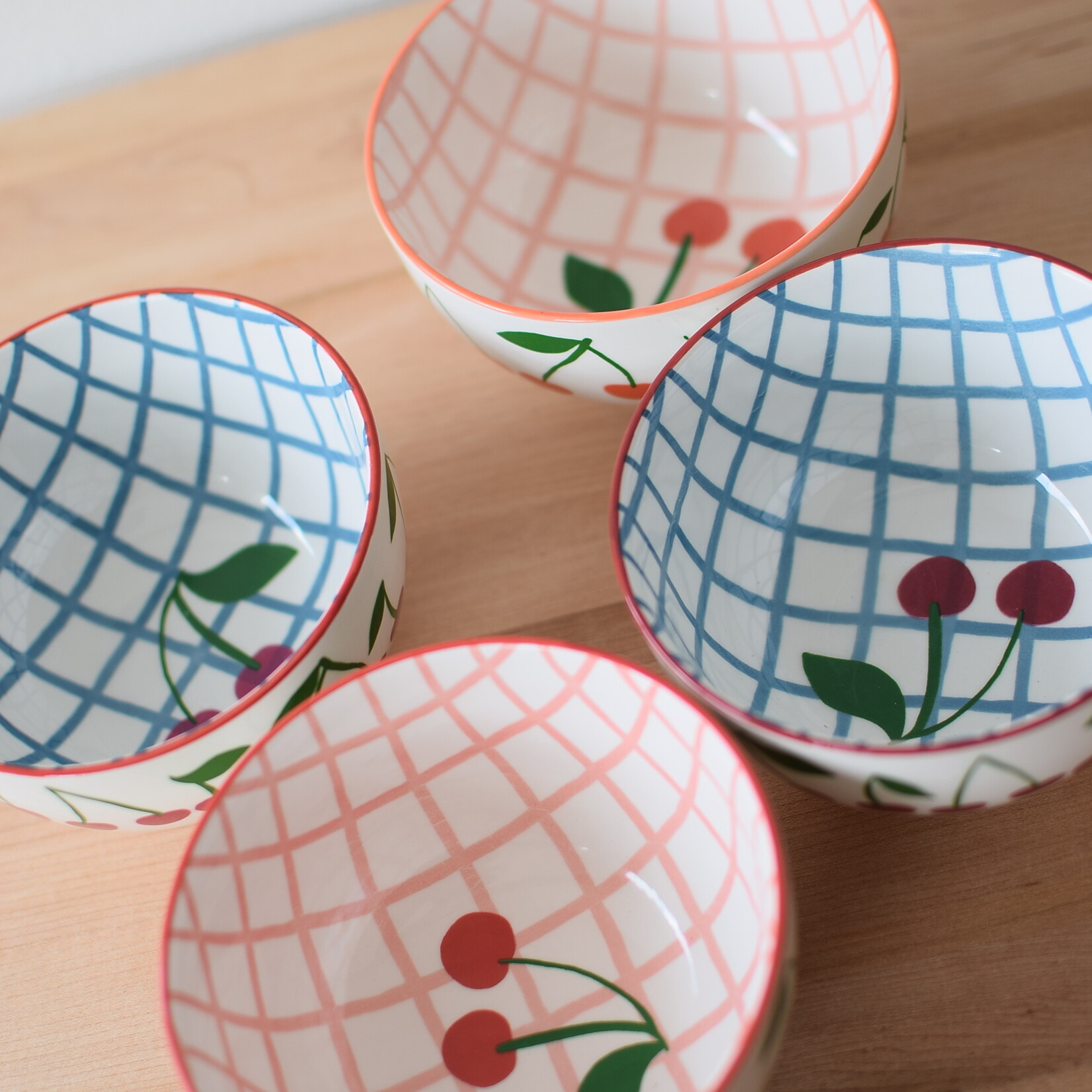 Cherry checkered bowl