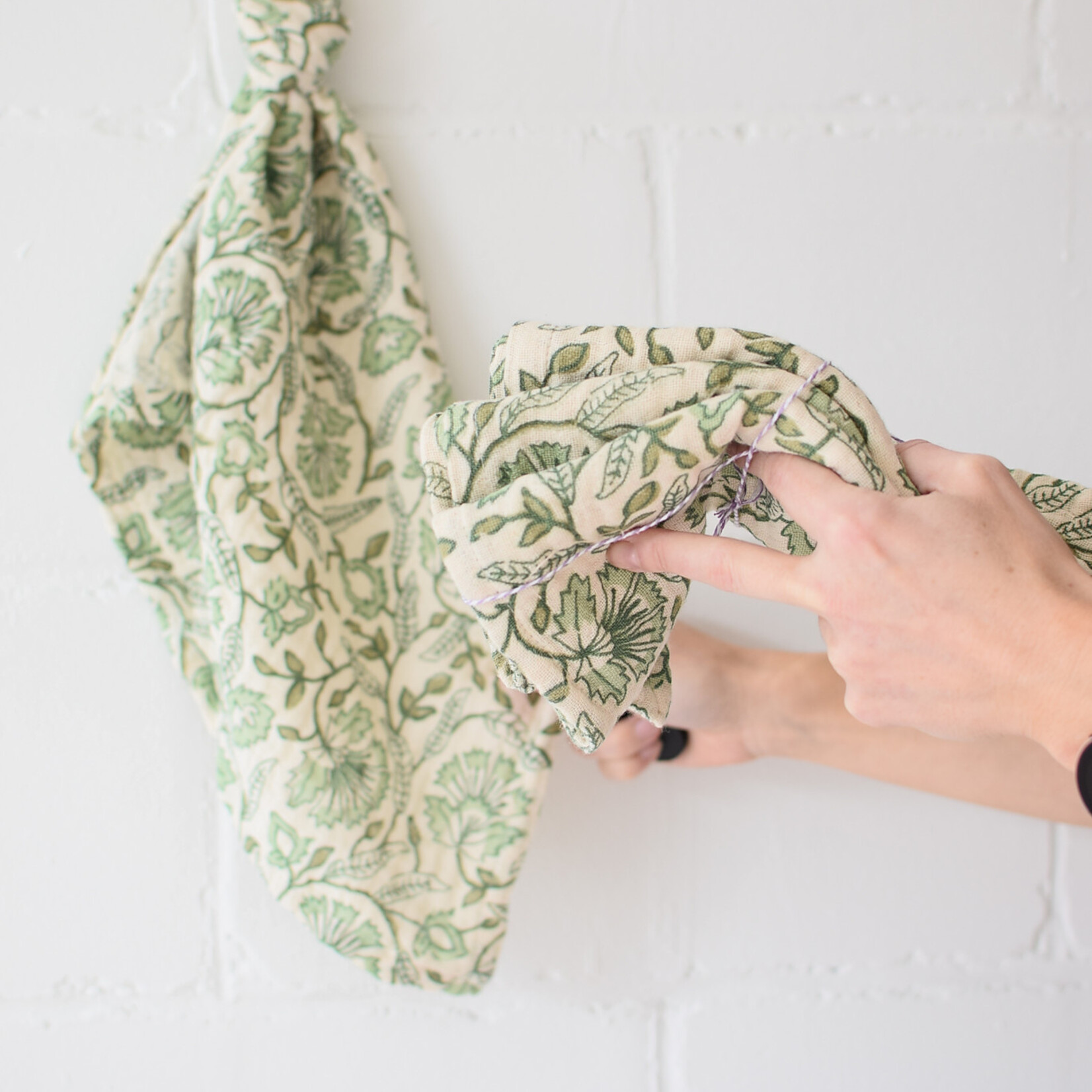 Napkin - Green Foral
