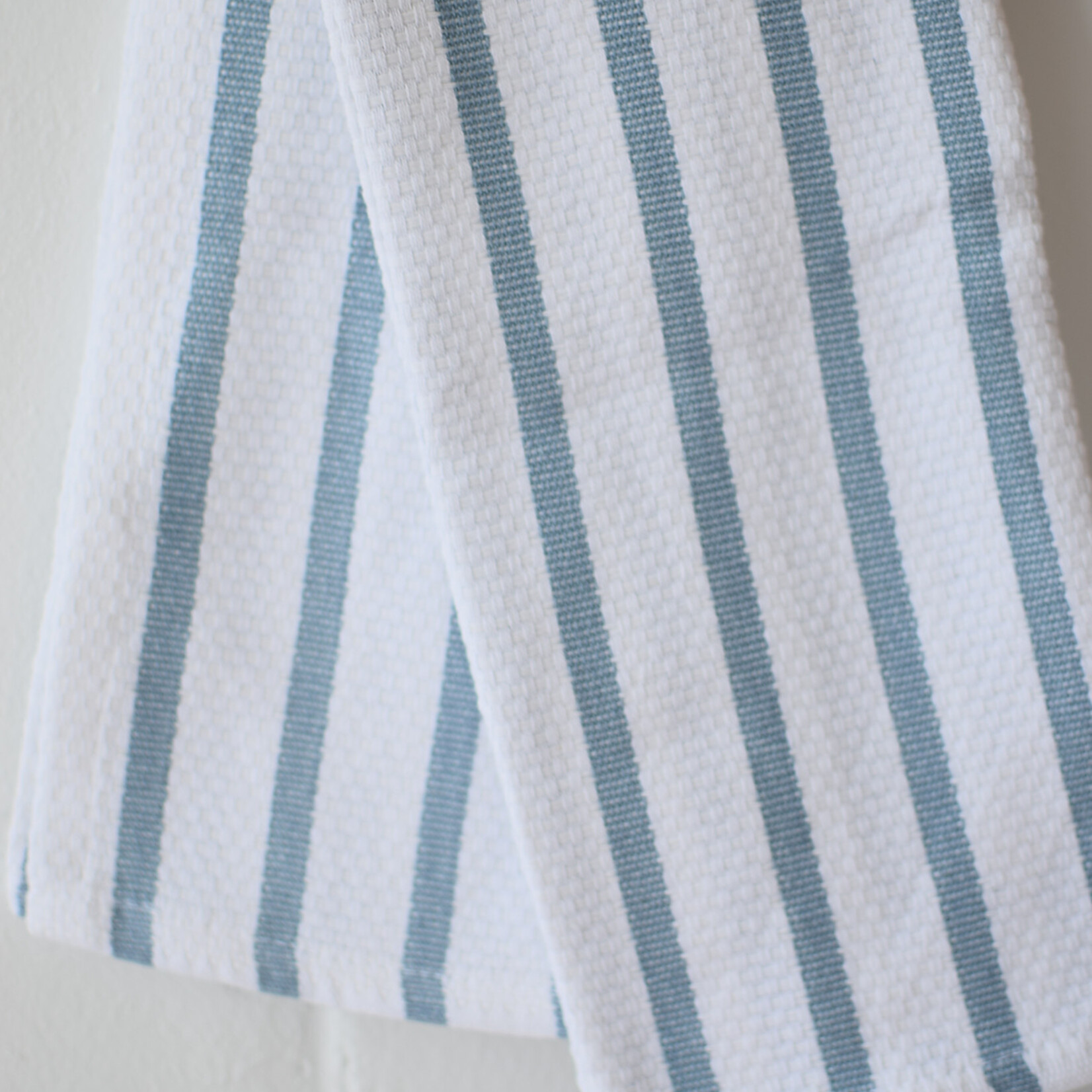 Blue striped dishcloth