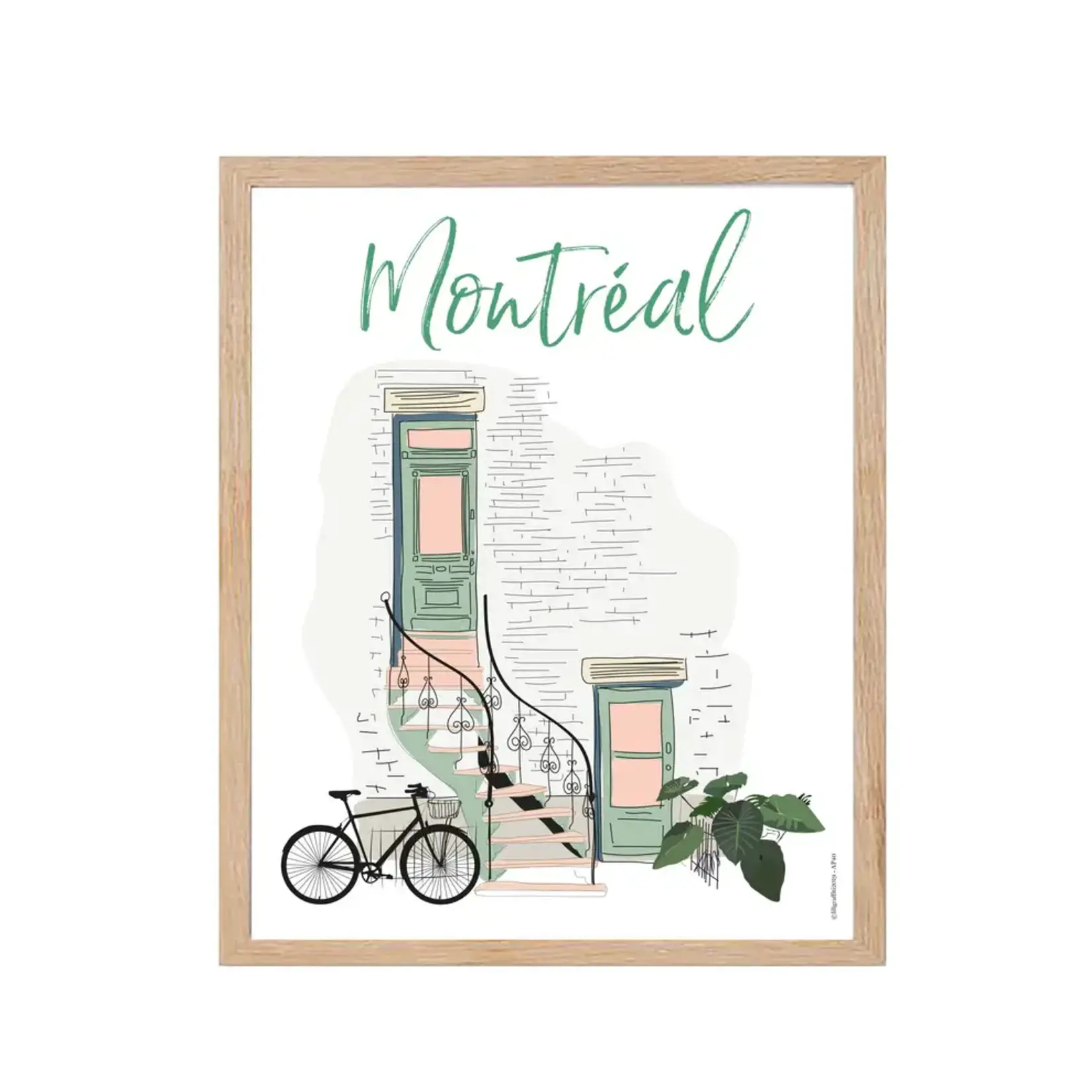Affiche - Montréal Escalier