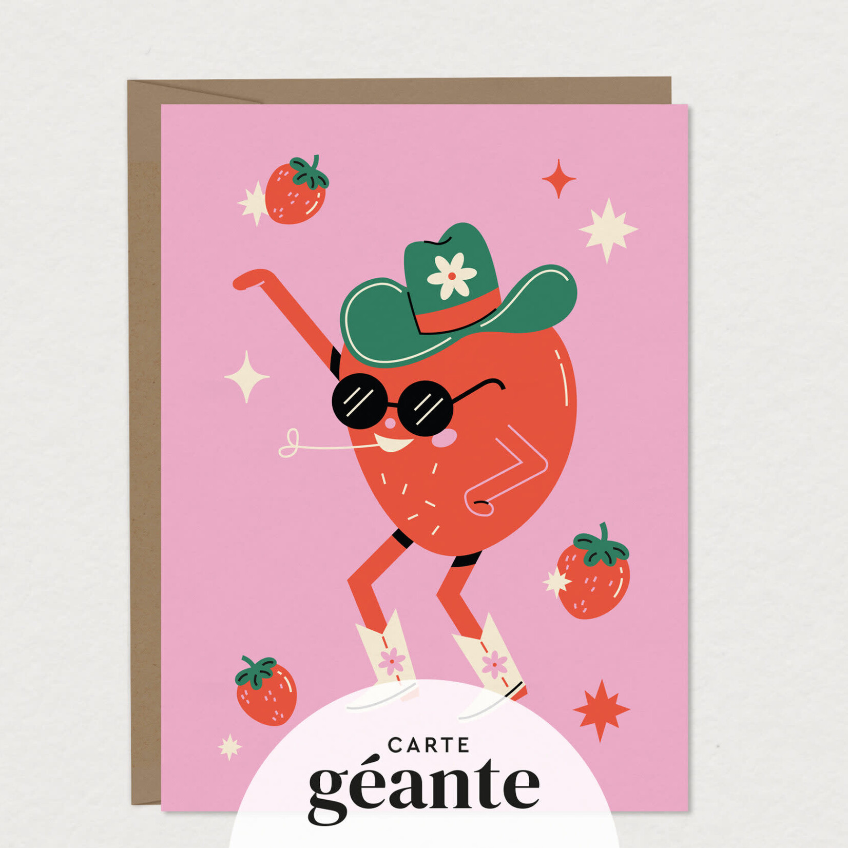 Maxi carte de souhaits - Strawberry Swing