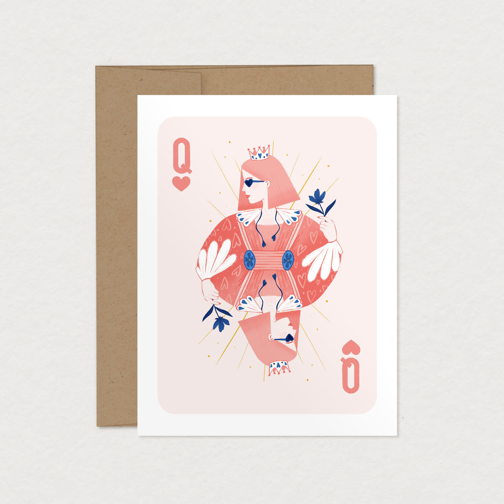 Carte de souhaits - Dame de Coeur
