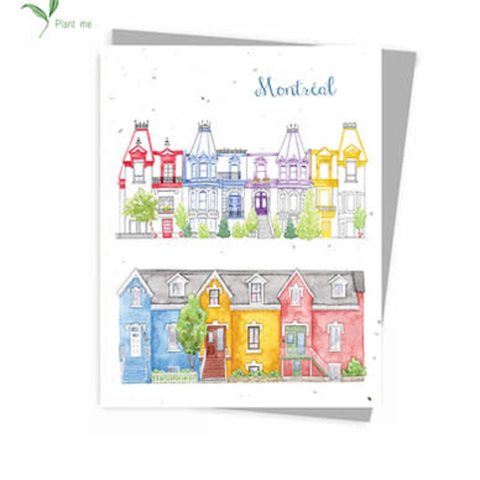 Montreal Facades Greeting Card (seeded)