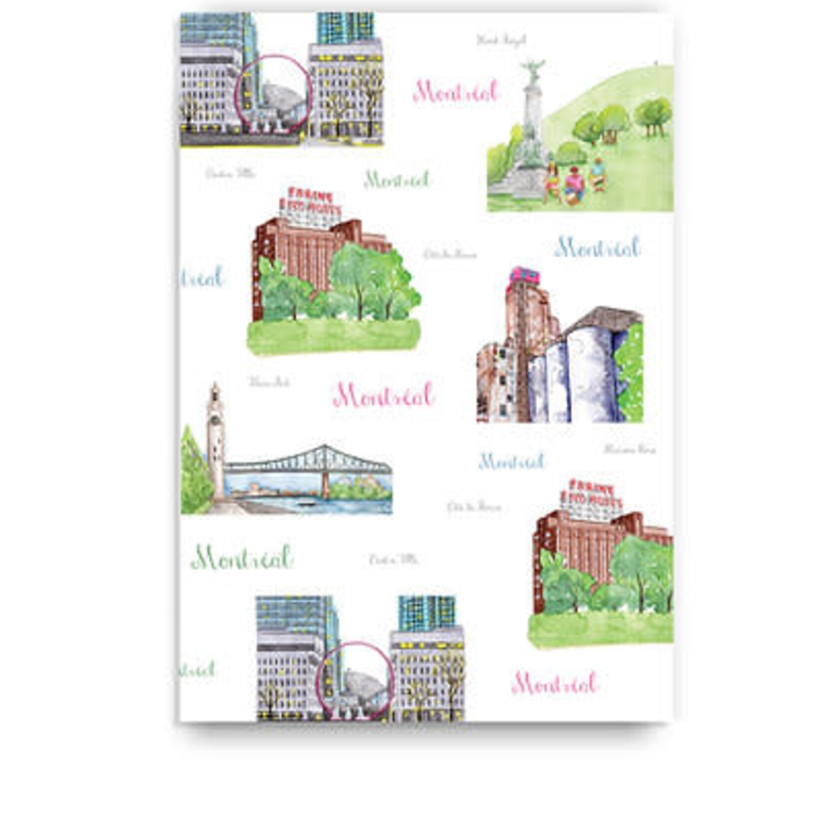 Cahier de notes ligné - Attractions de Montréal