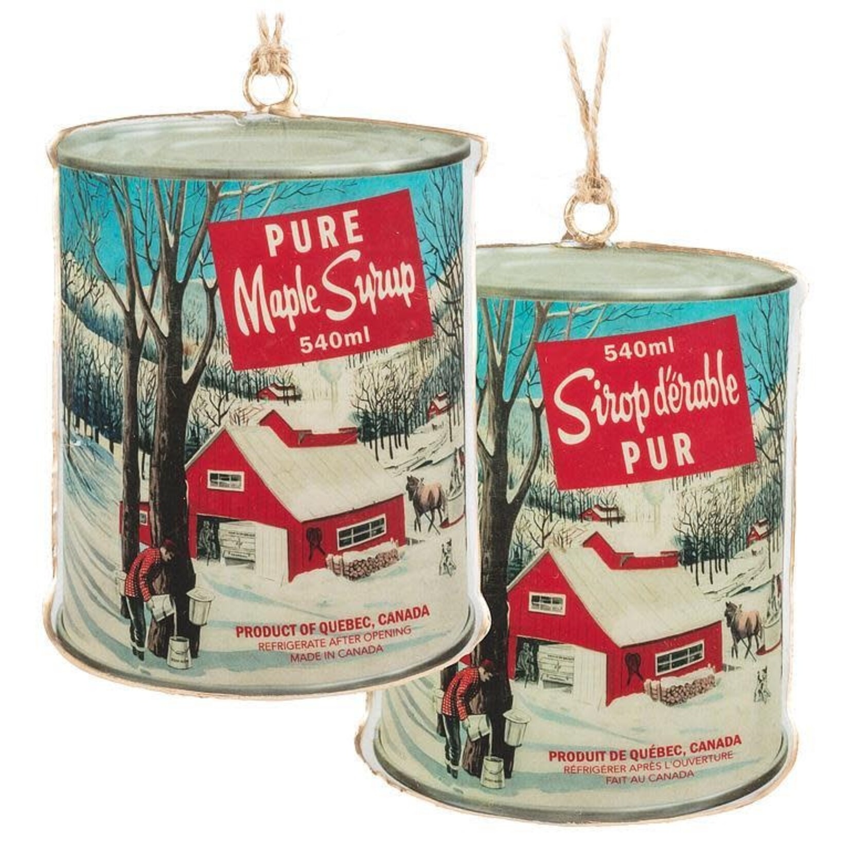Ornament - Maple syrup metal cane