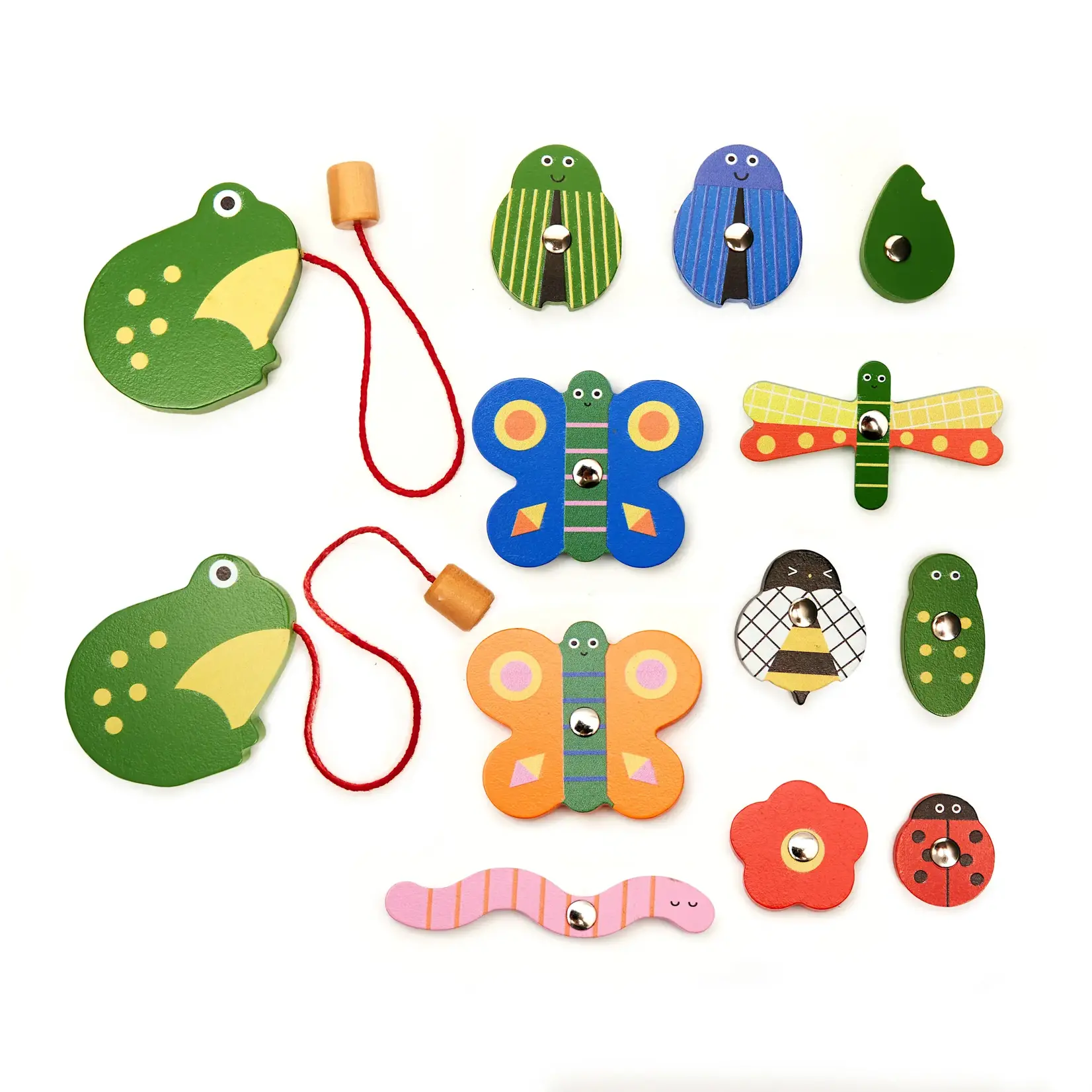 Jeu de pêche en bois - Insectes
