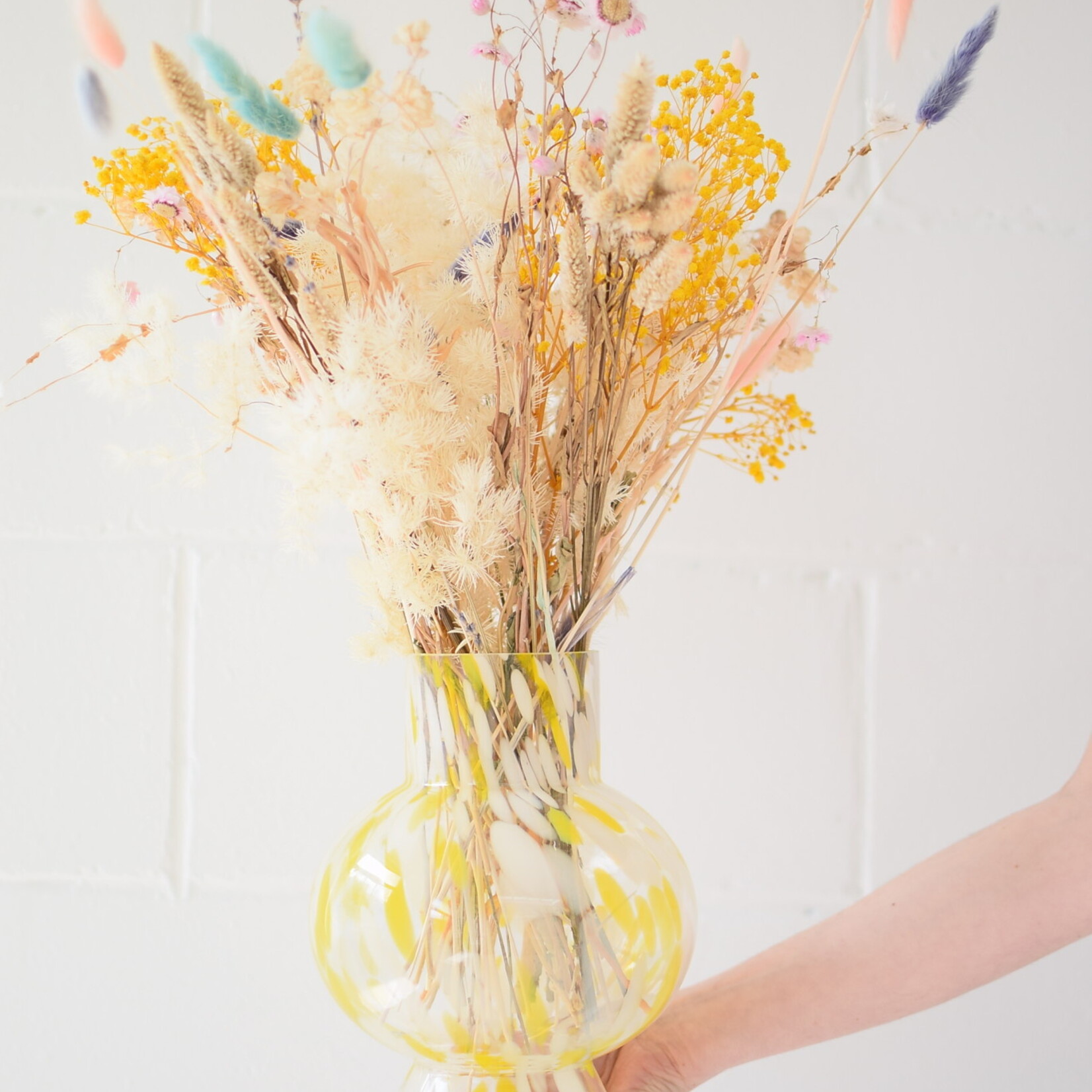 Vase Boule moucheté Jaune