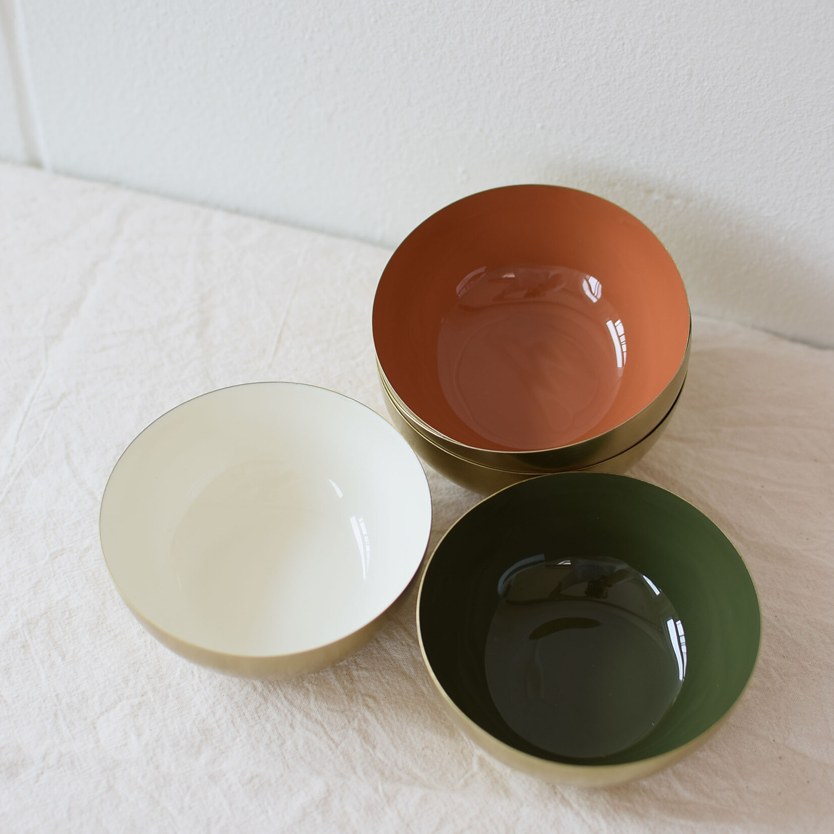 4” gold enamel mini bowl