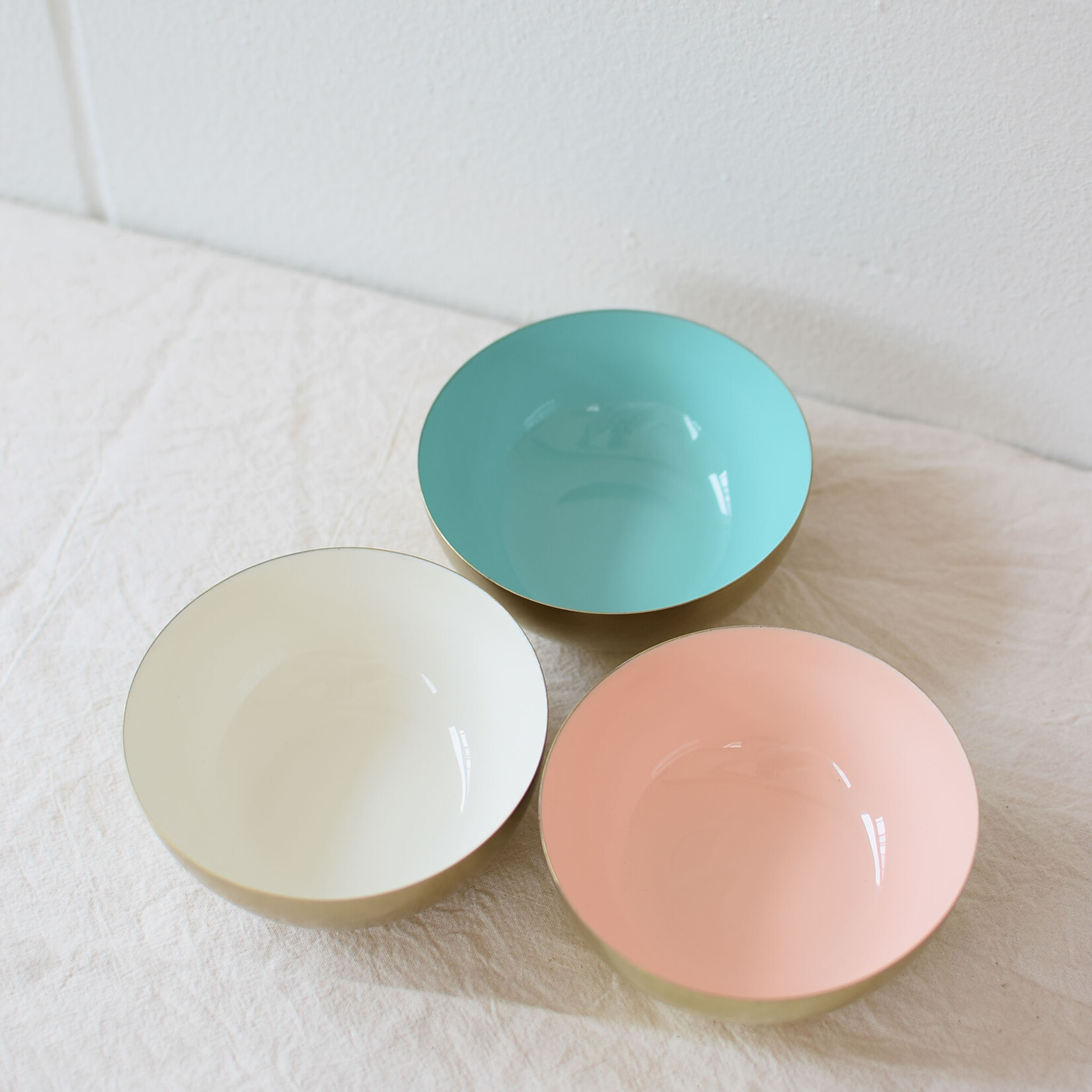 4” gold enamel mini bowl