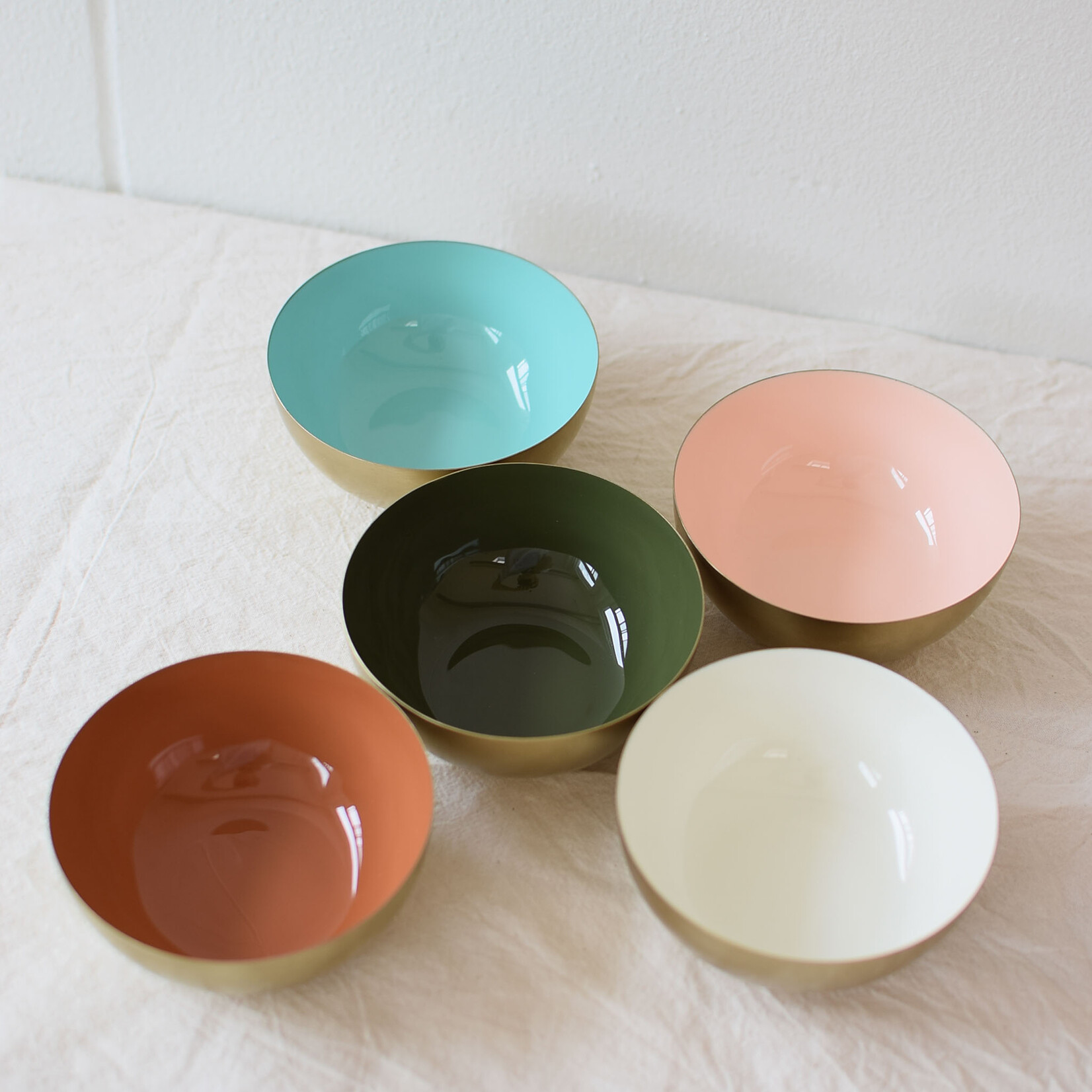 4” gold enamel mini bowl