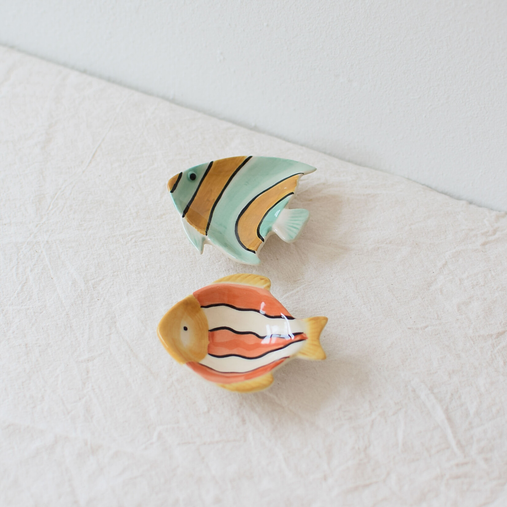 Small Mint and Yellow Fish Pinch