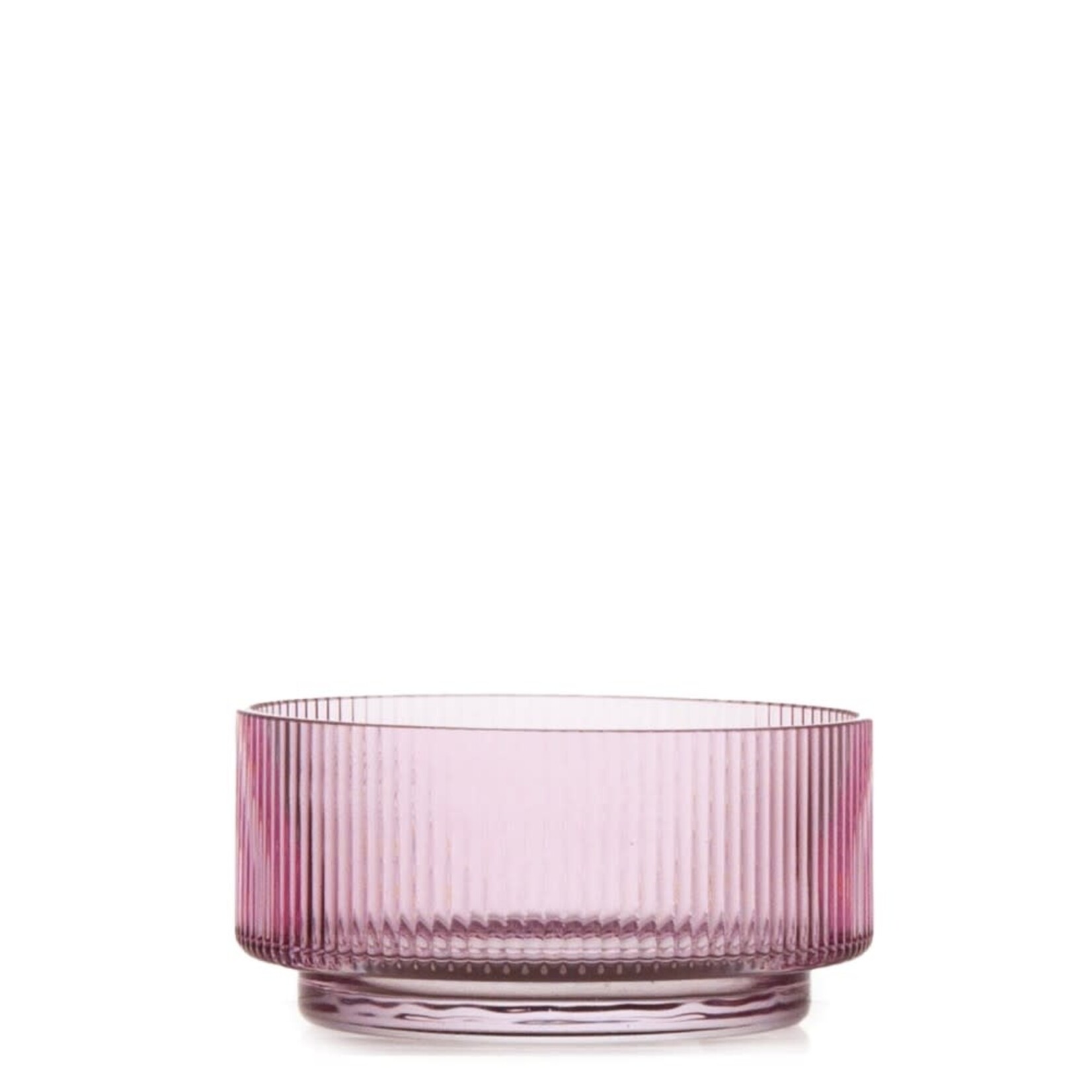 Ribbed stacking bowl - Pink