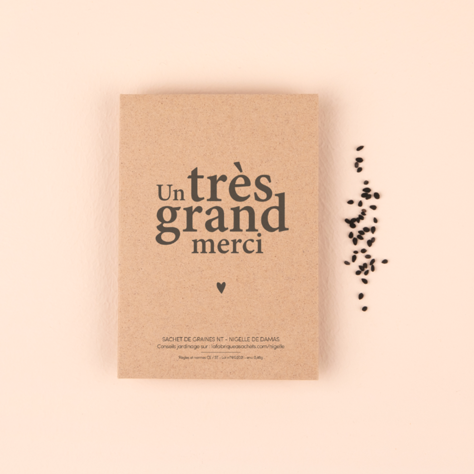 Seed packet -  Un très grand merci (Nigella)
