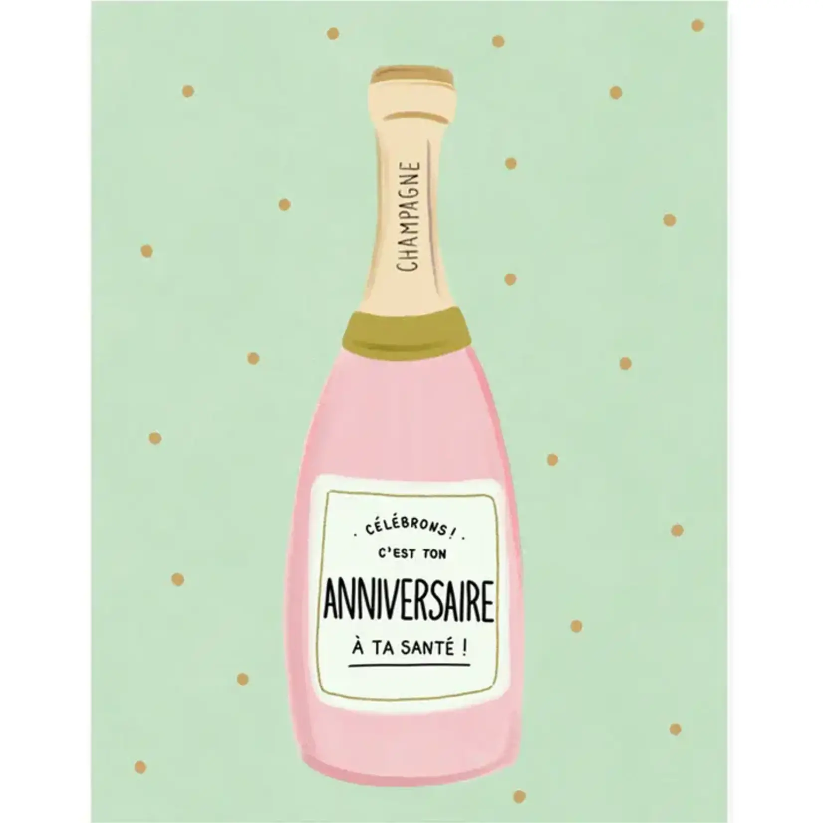 Greeting card - Célébrons! Anniversaire Champagne