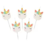 Set of 5 Unicorn Birthday Candles