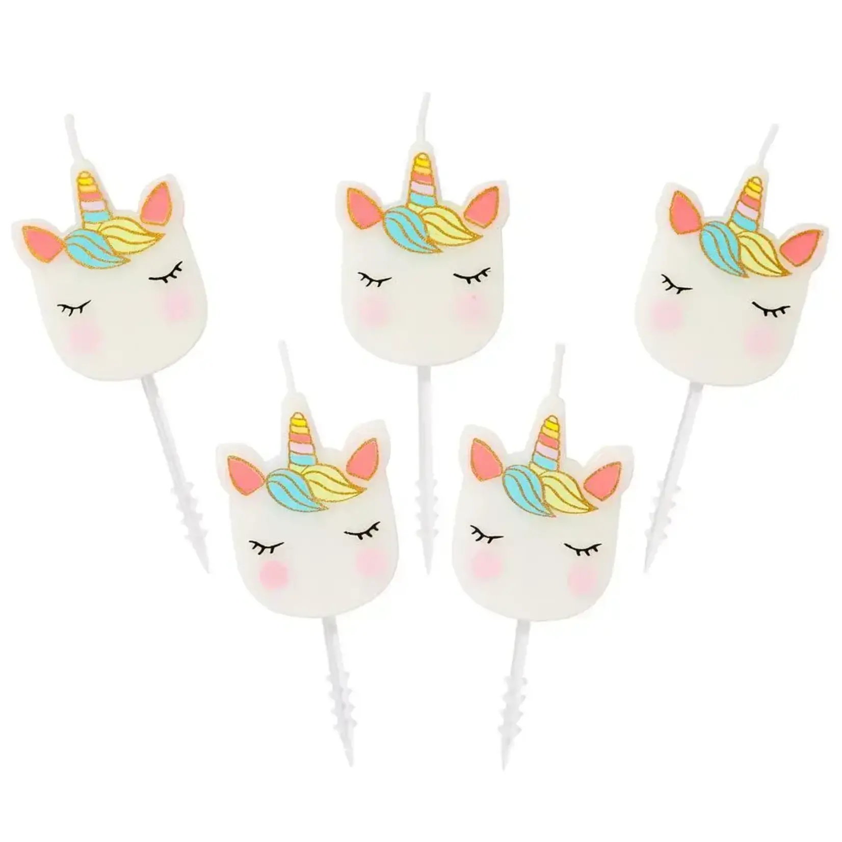 Set of 5 Unicorn Birthday Candles