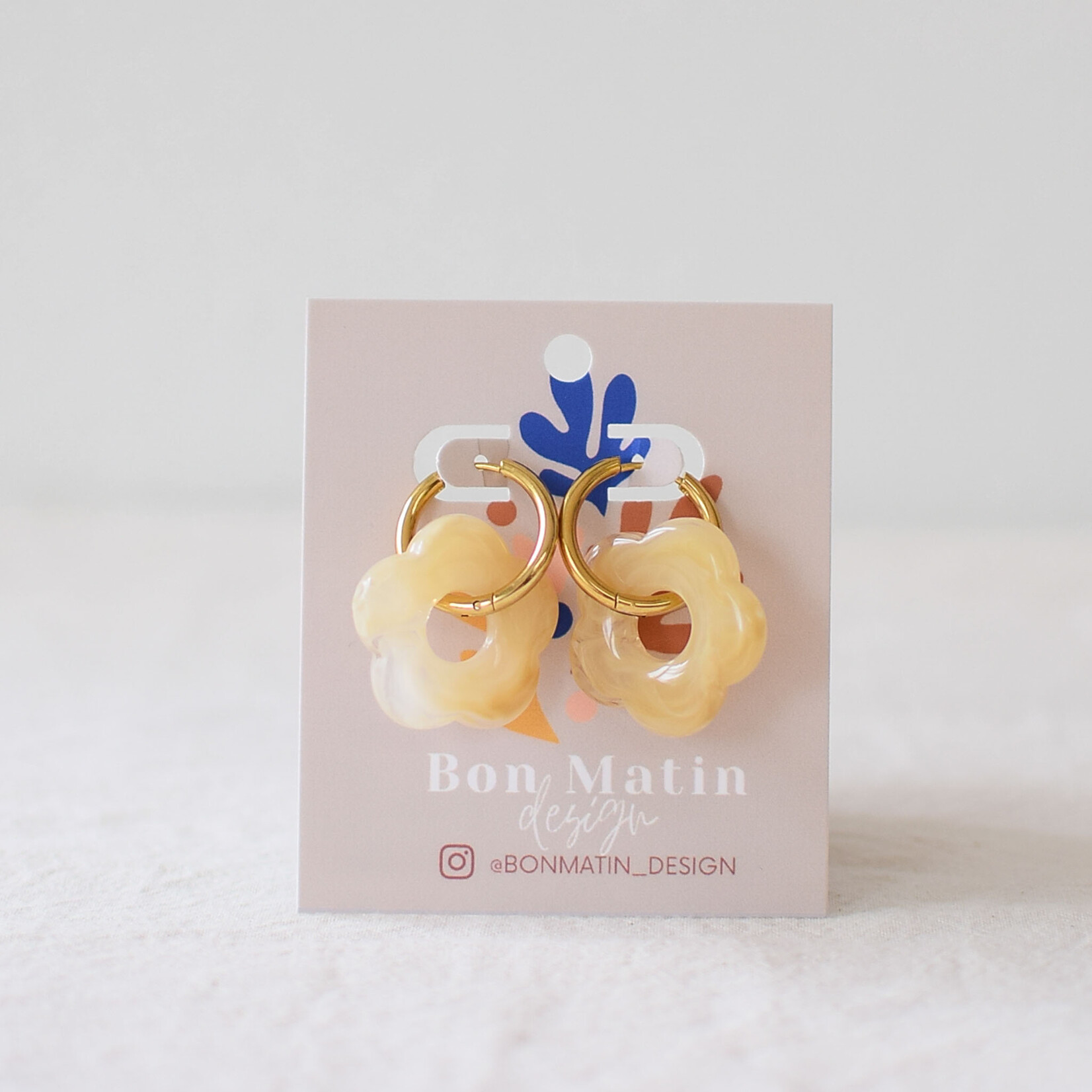 Earrings La fleur (duo)