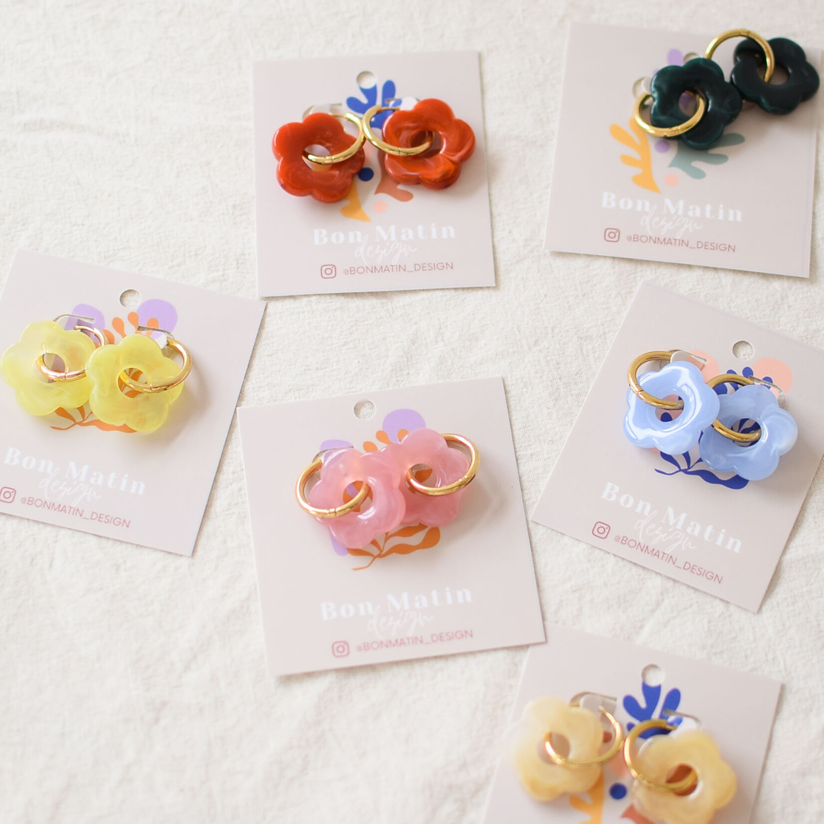 Earrings La fleur (duo)