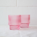 Ribbed cocktail glass - Pink