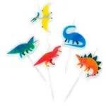 Ensemble de 5 Bougies d'anniversaire Dino