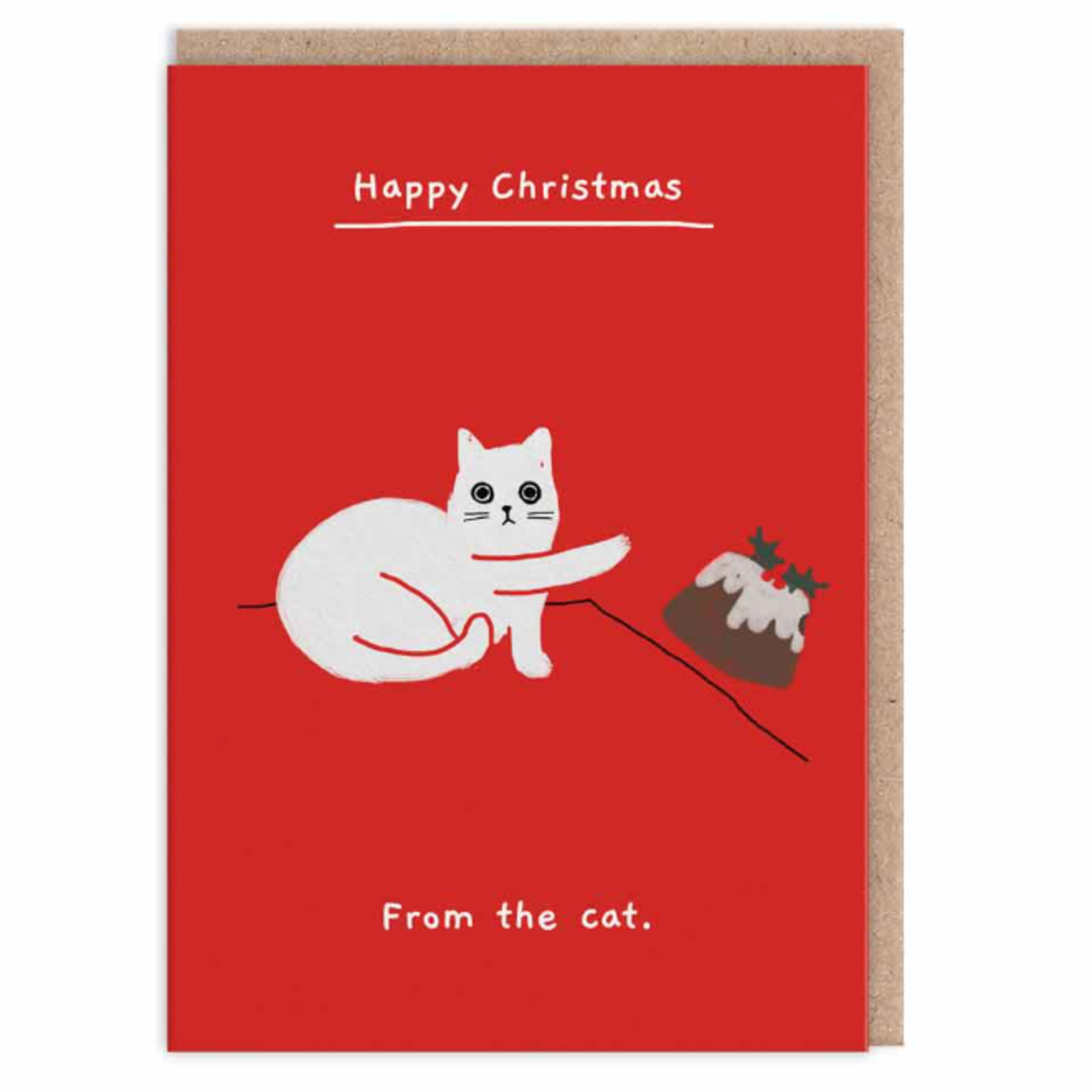 Greeting card - Cat Pudding
