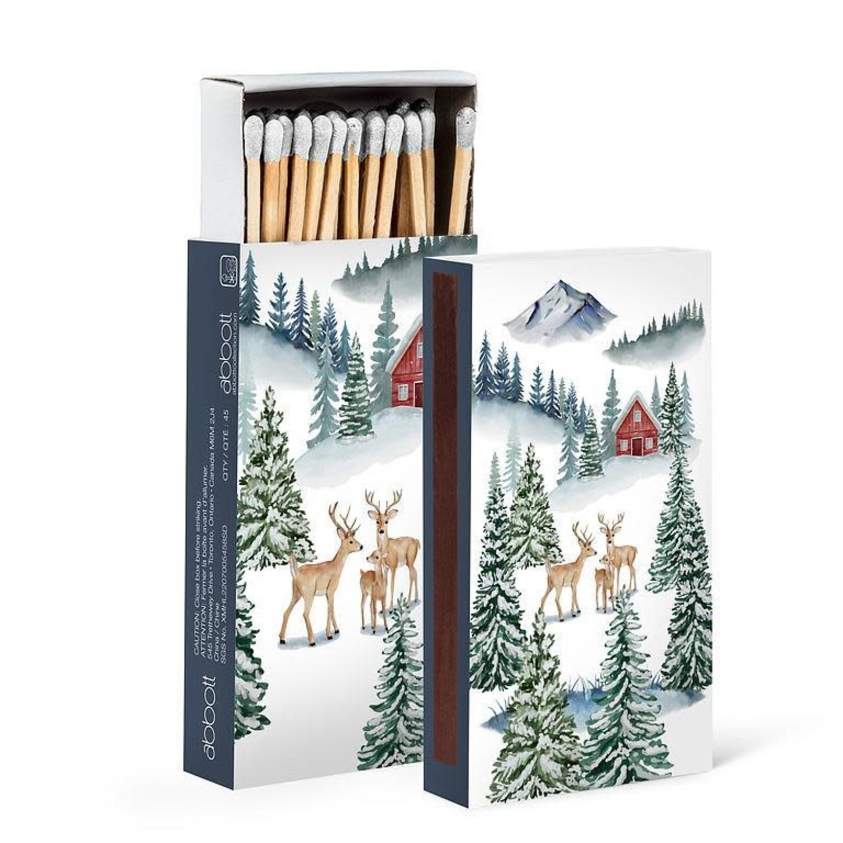 Forest and Cabin Matchbox (set of 45)