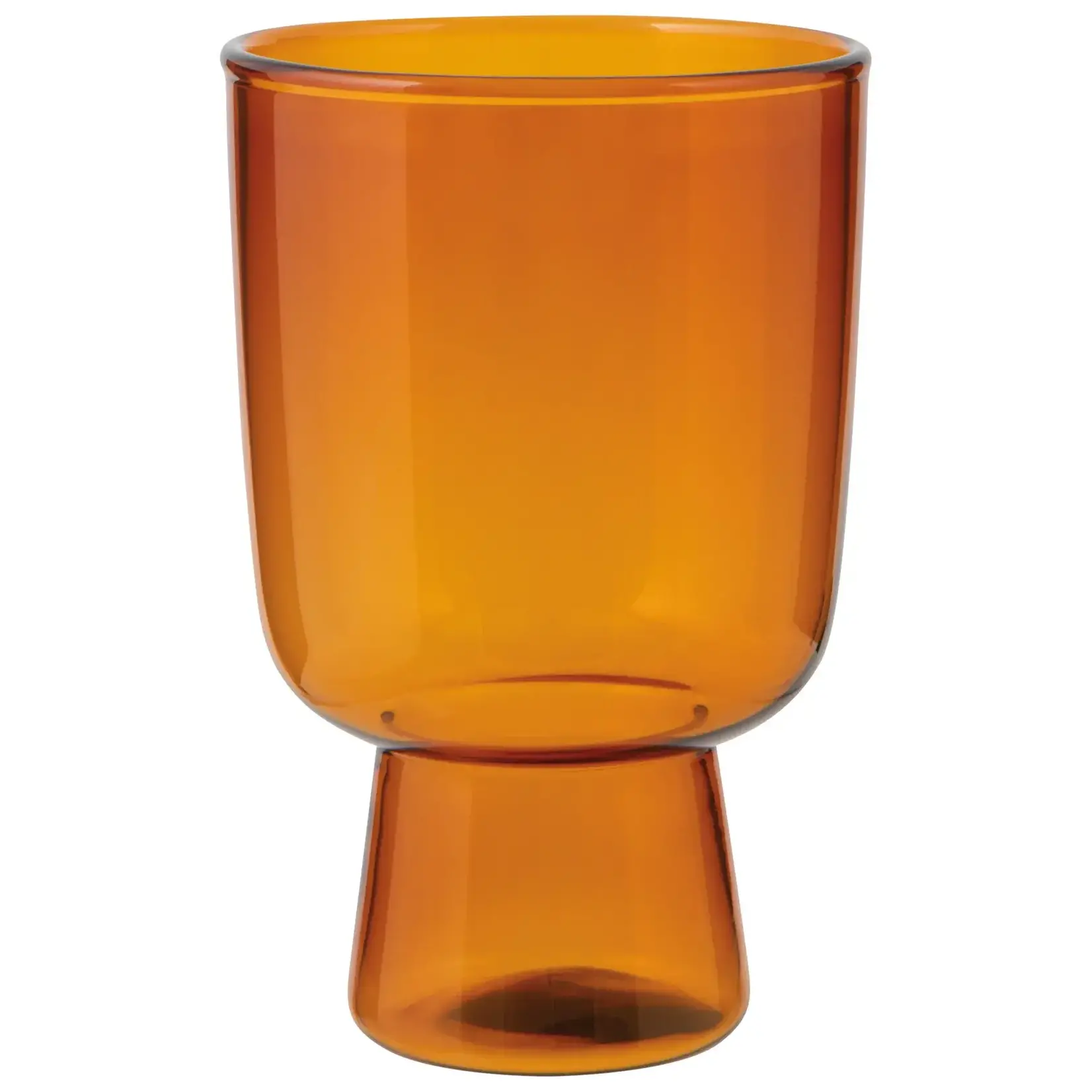 Pedestal glass - Amber