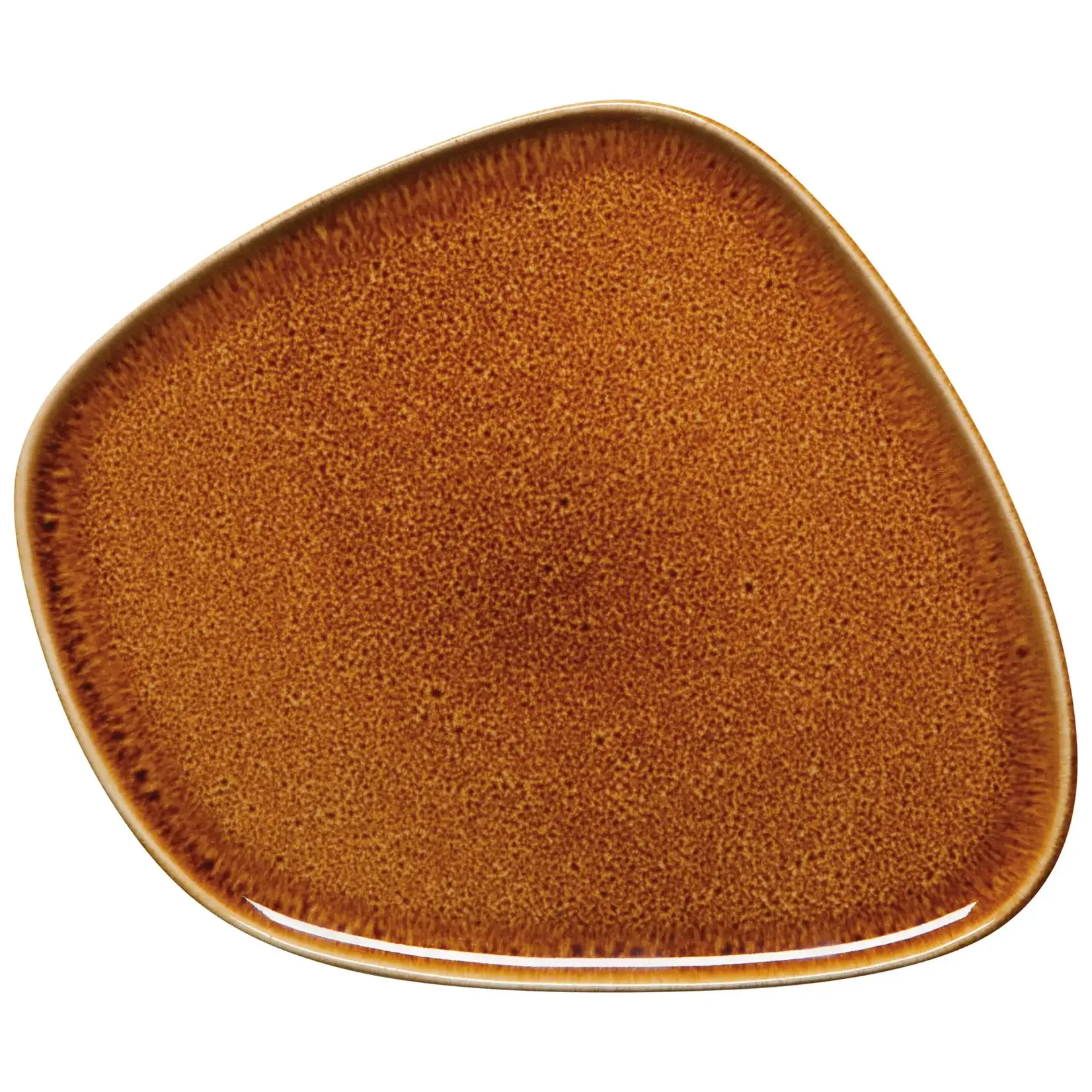 7" Asymmetrical Cognac Plate
