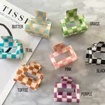 Small gingham hair clip (various colors)