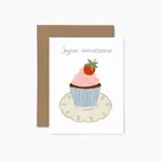 Card -  Cupcake vintage Birthday