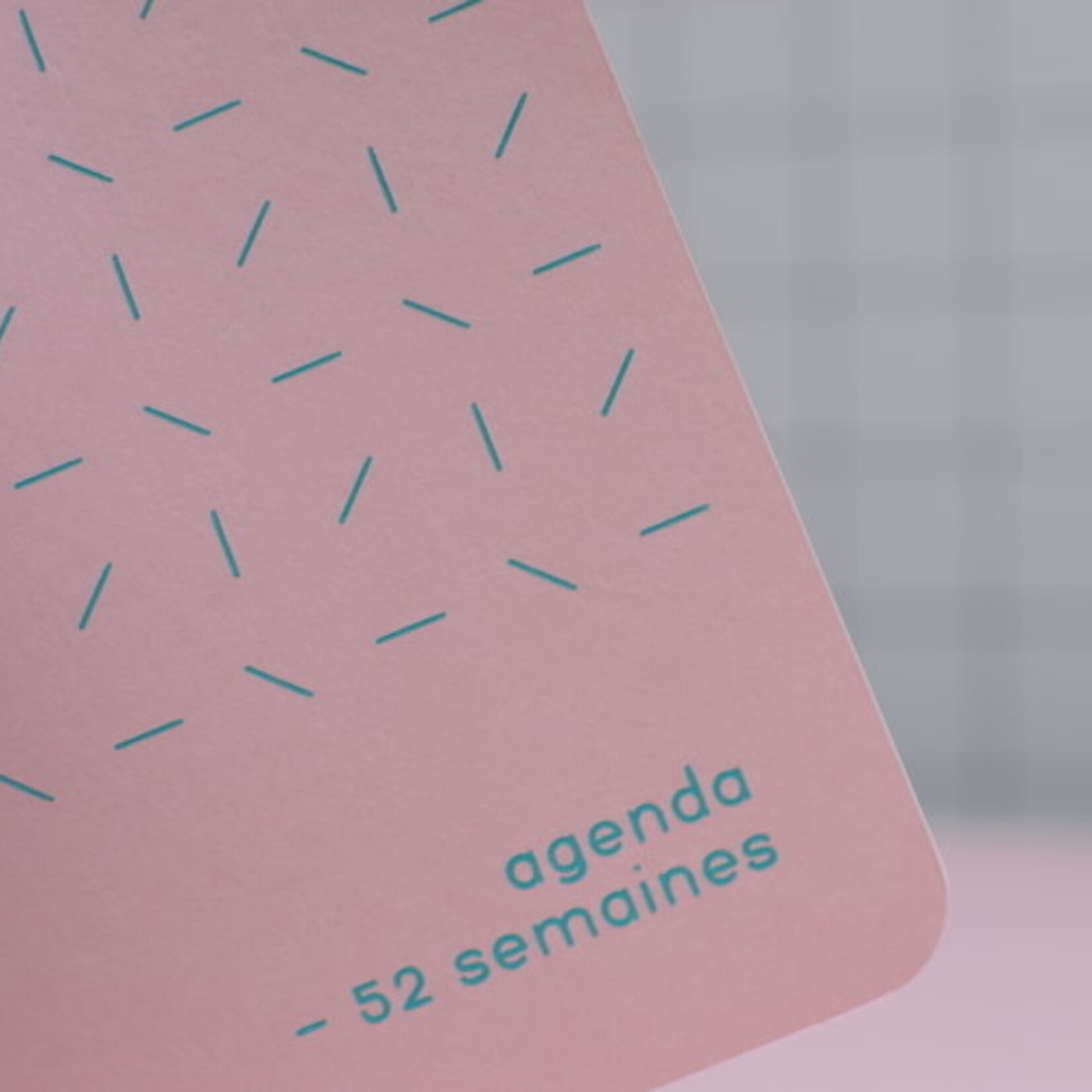 Agenda sans date - Pêche confettis Turquoise