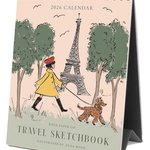 2026 Desk Calendar - Travel Sketchbook