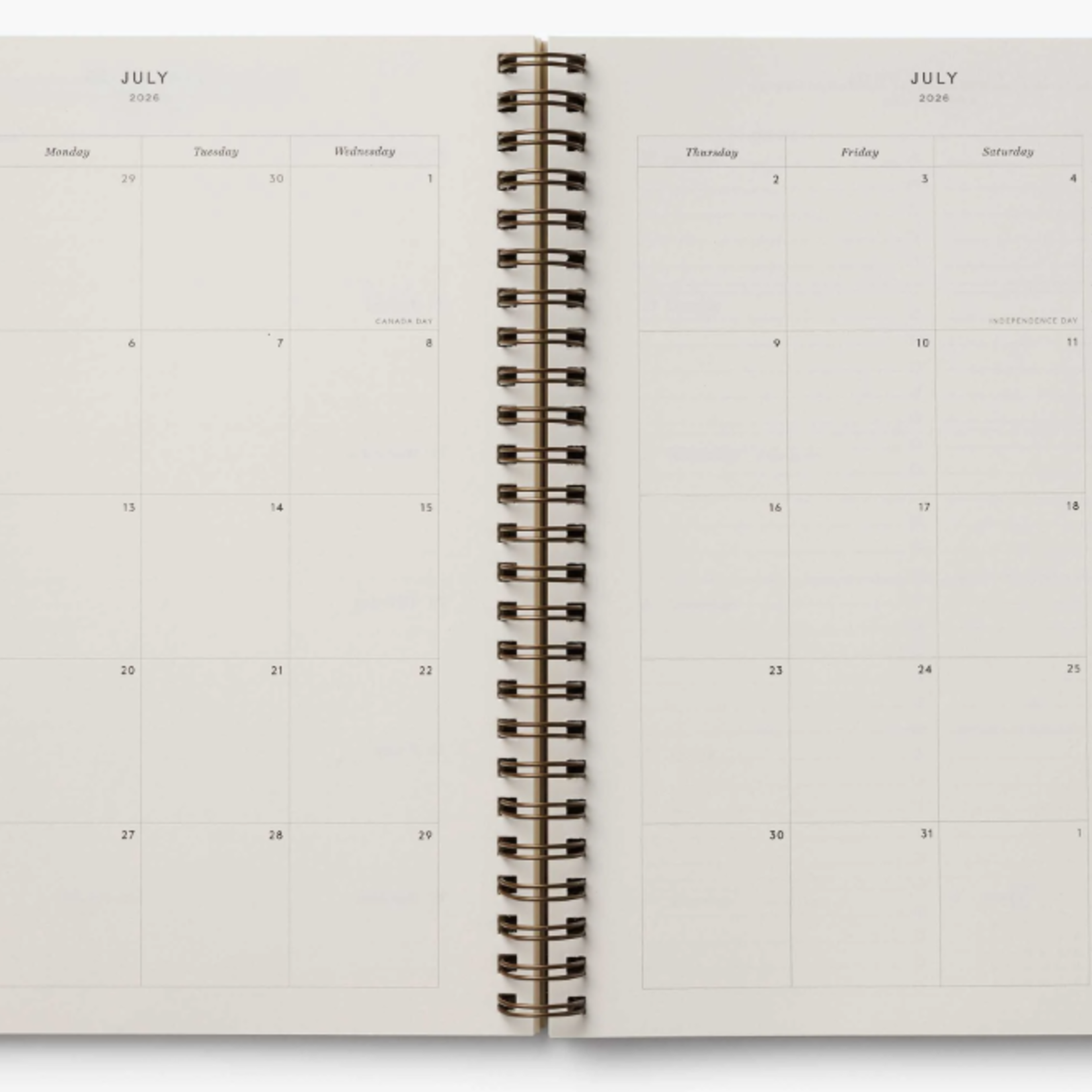 2026 12-Month Spiral Planner - Dahlia