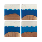 Set of 4 Coasters - Skyline Azure