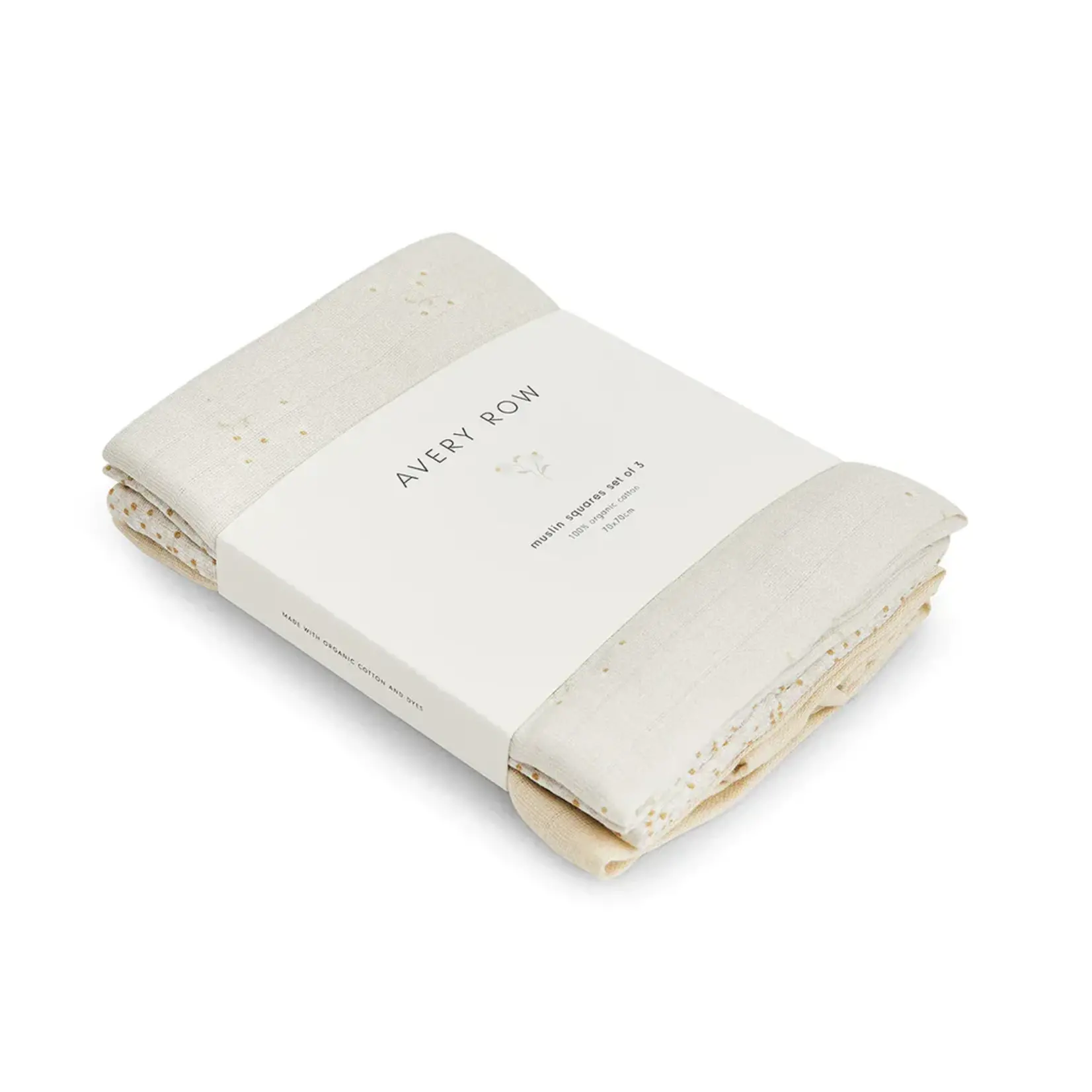 Ensemble de 3 Carrés de mousseline - Camomille