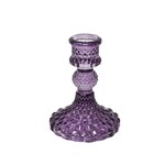 Bougeoir en verre - Violet