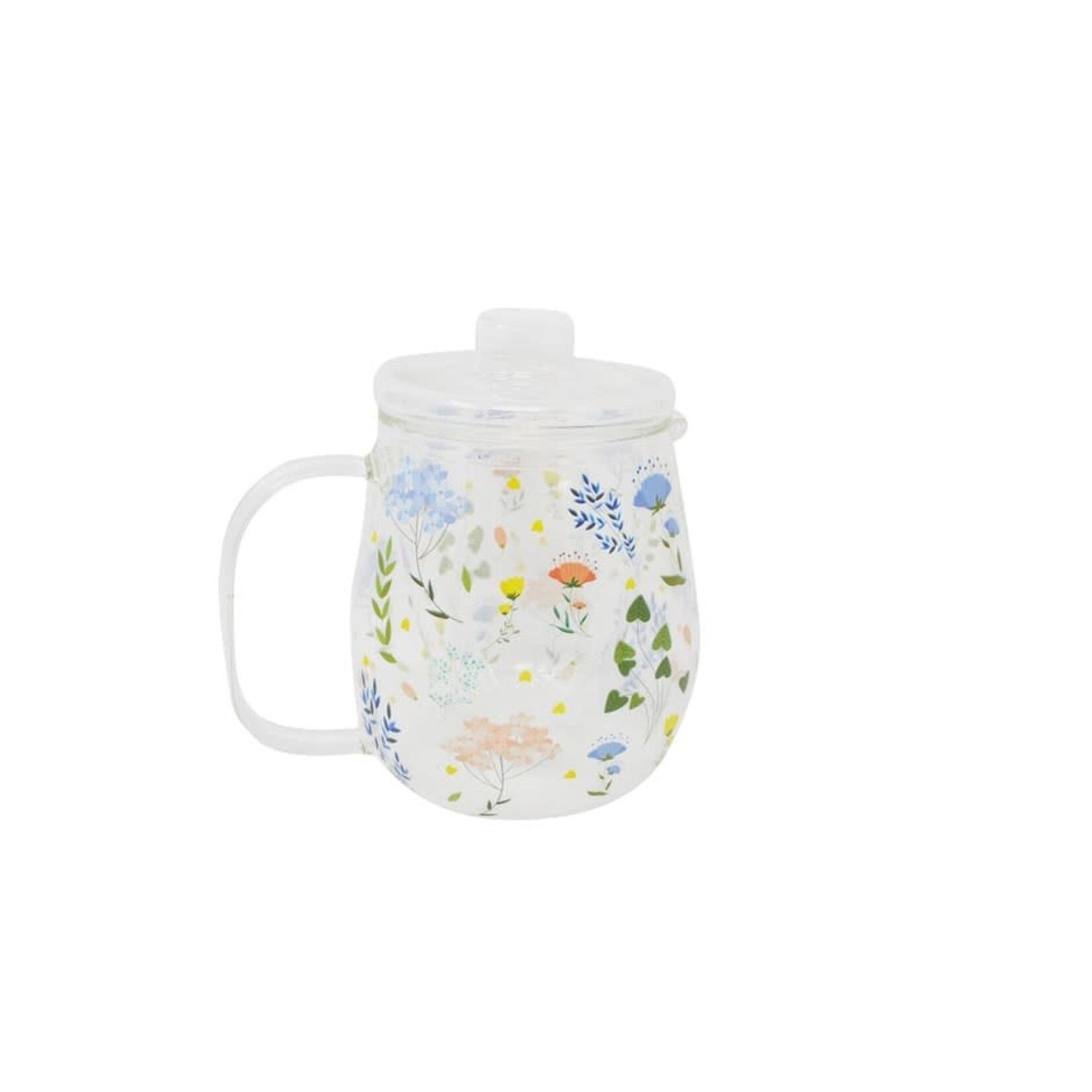 Théière en verre - Fleurettes