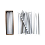 Thin silver candles (5)