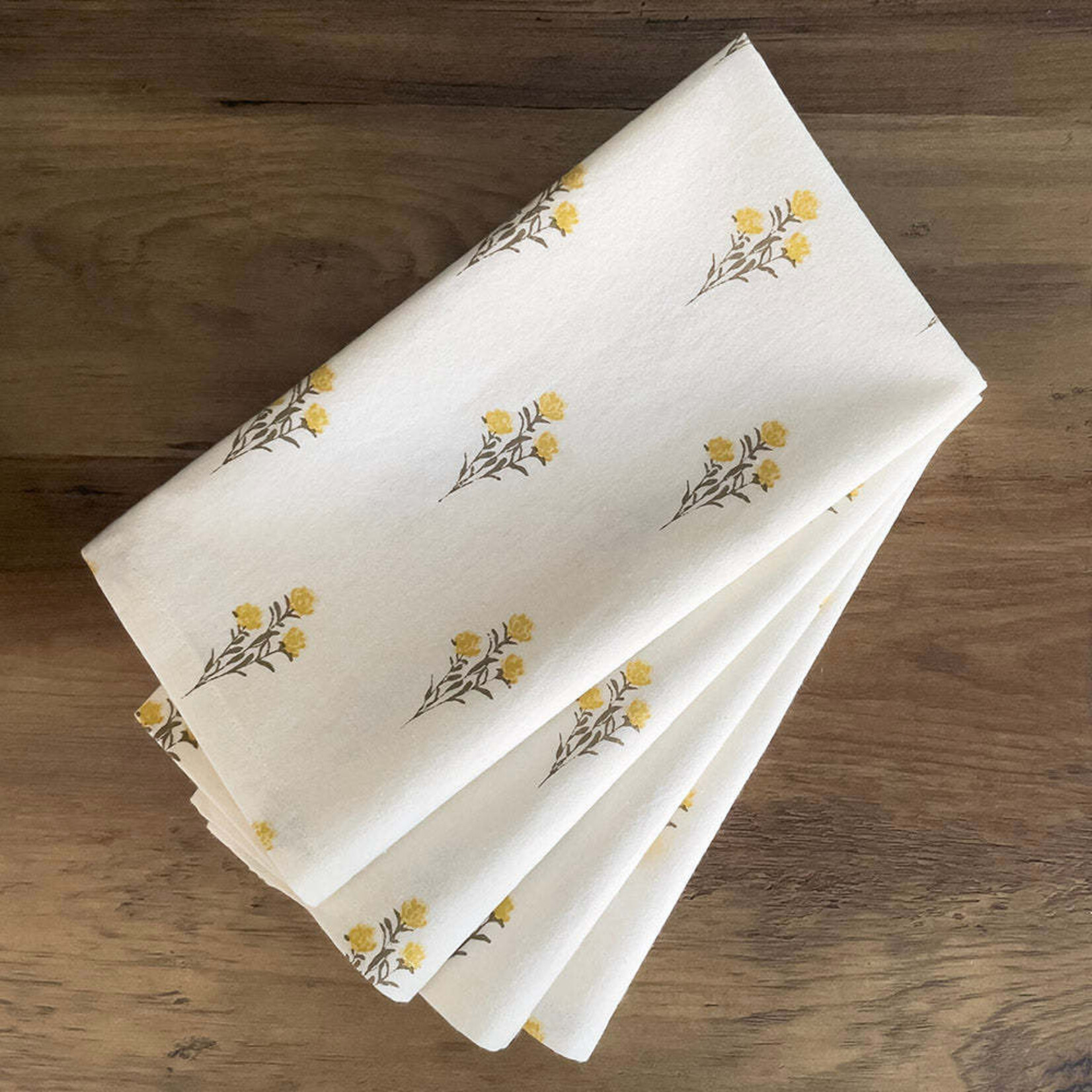 Napkins (4) - Yellow flowers
