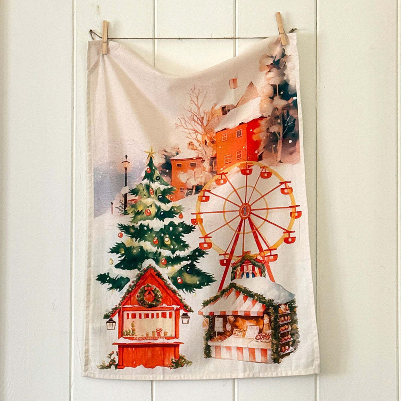 Vintage Christmas Carnival Linen