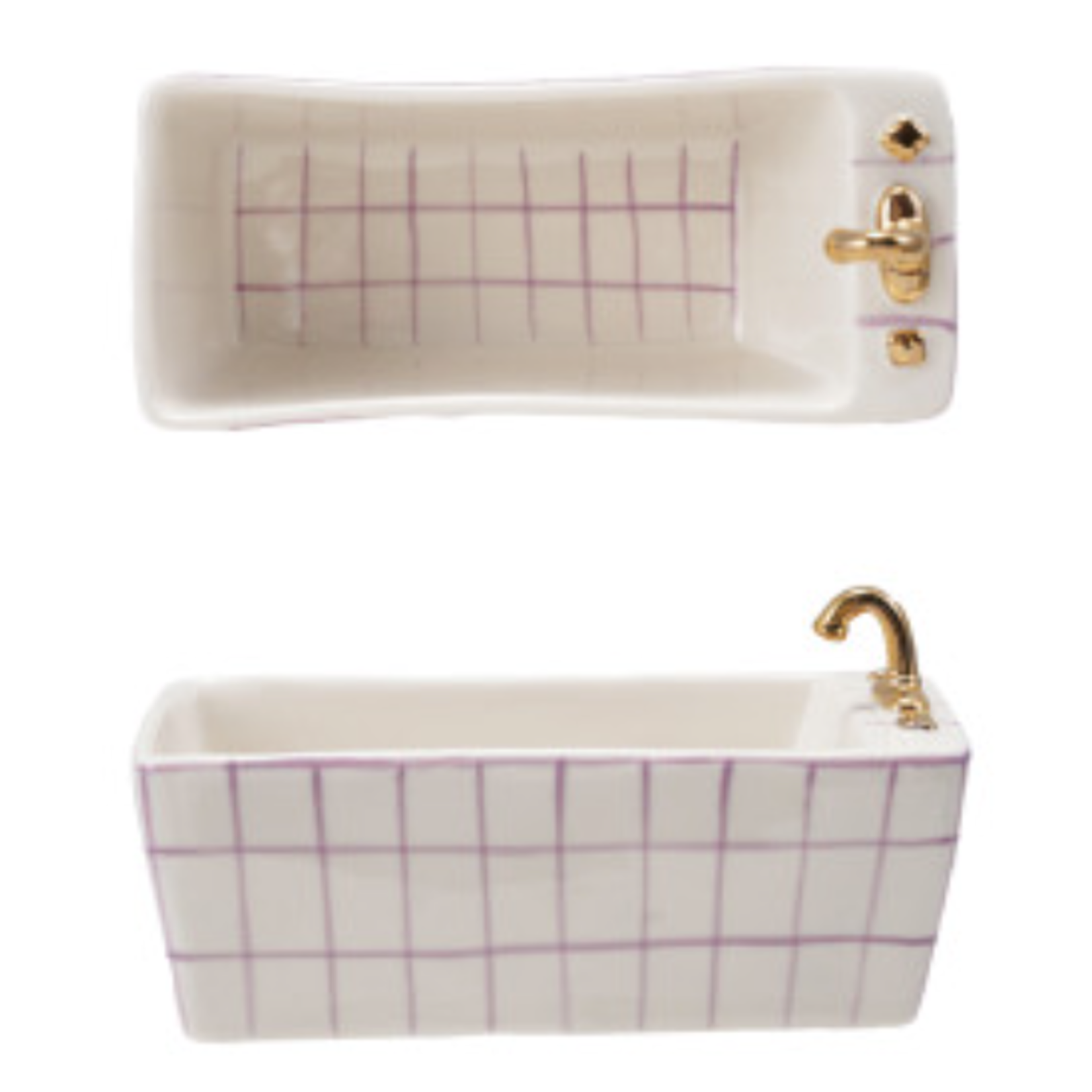 Ceramic bathtub soap dish
