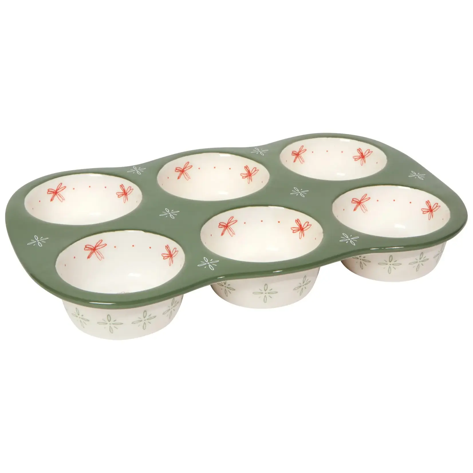 Camellia ceramic muffin tin