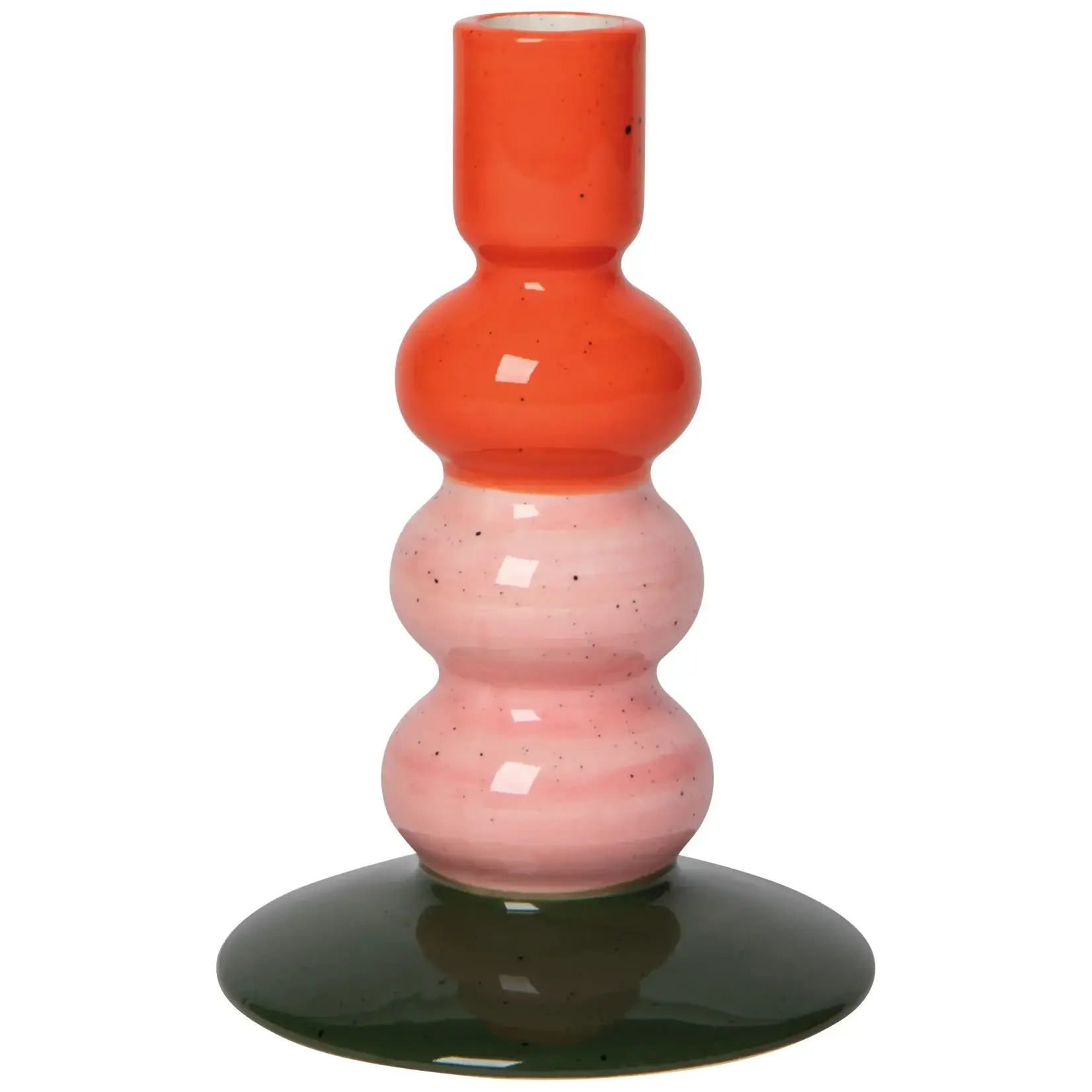 Red and pink candle holder